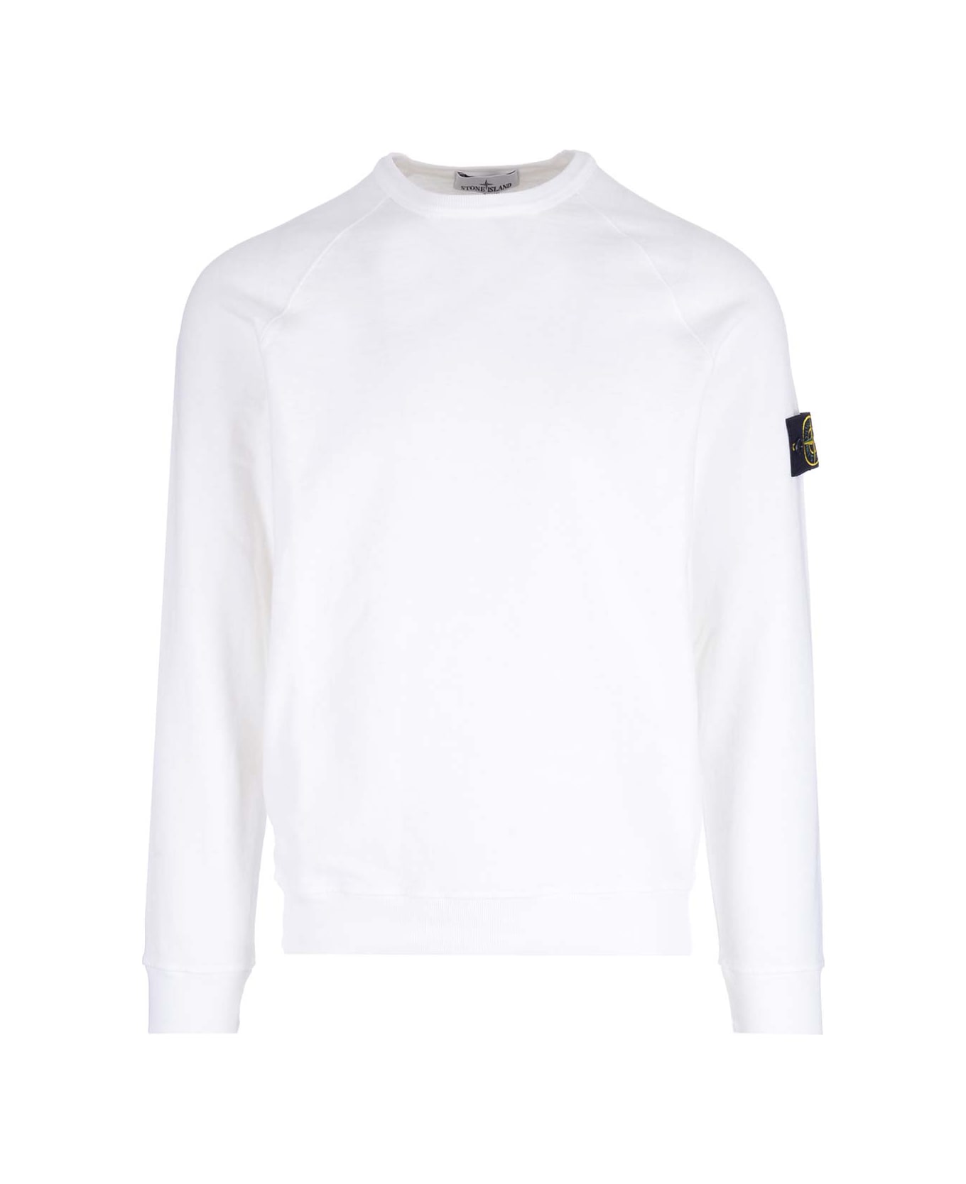 Stone Island Cotton Crewneck Sweatshirt - White
