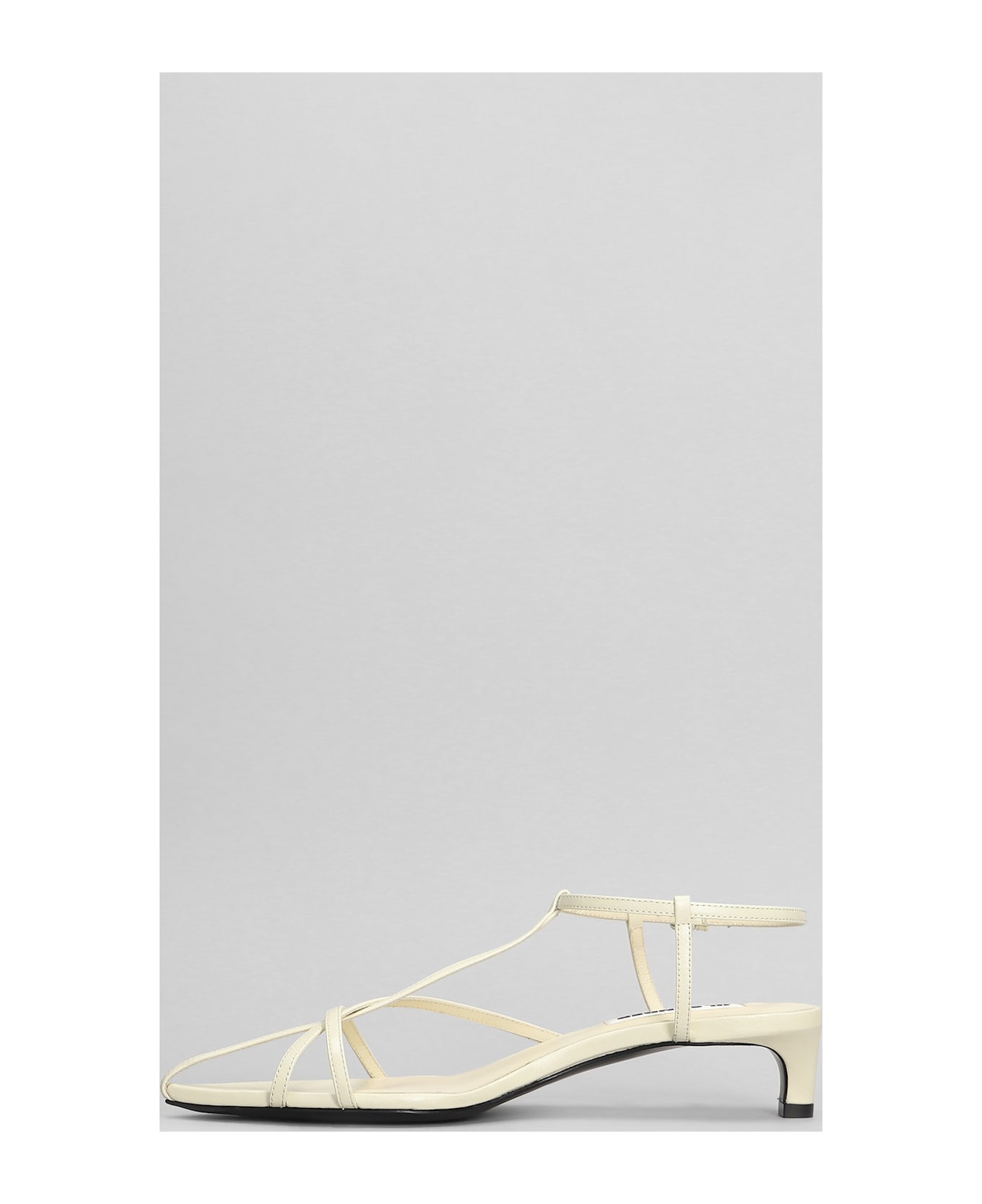 Jil Sander Ivory Leather Sandals - beige