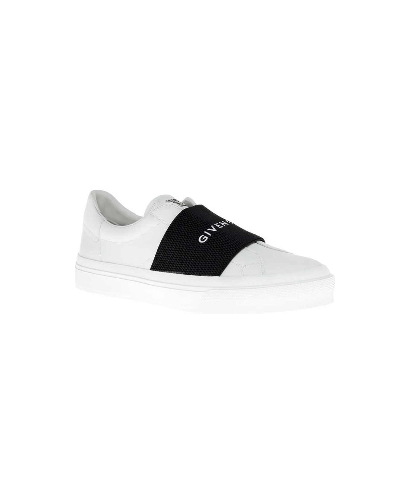 Givenchy City Court White Leather Sneakers With Logo - White