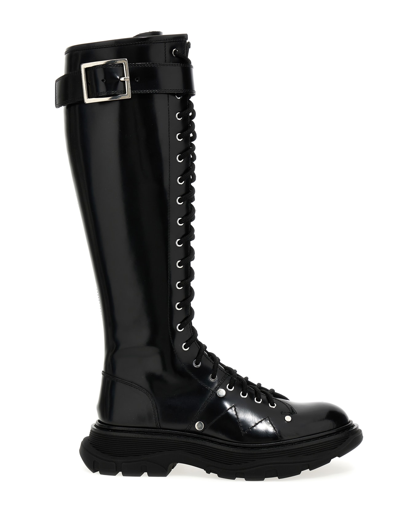 Alexander McQueen Tread Sole High Desert Boot - Black ブーツ