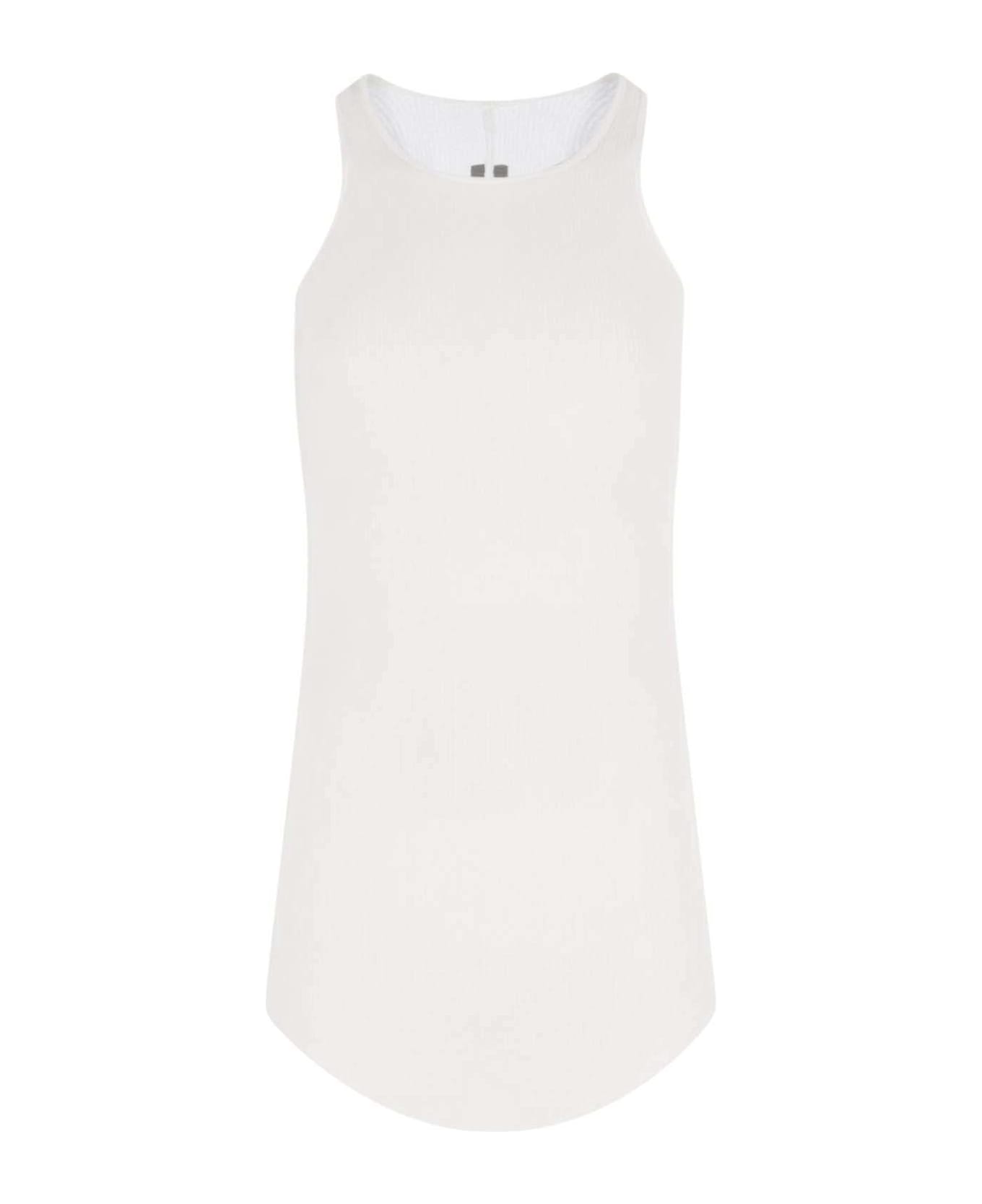 Rick Owens Viscose And Silk Tank Top - White