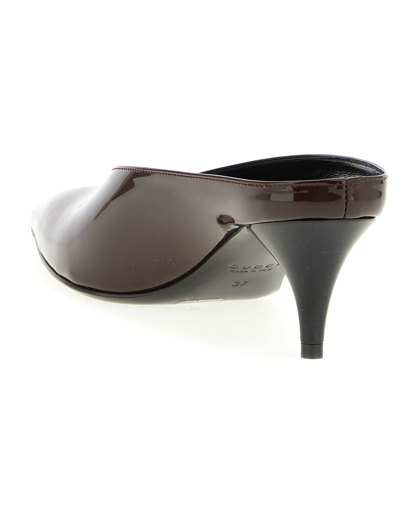 Gucci Patent Mules - Bordeaux