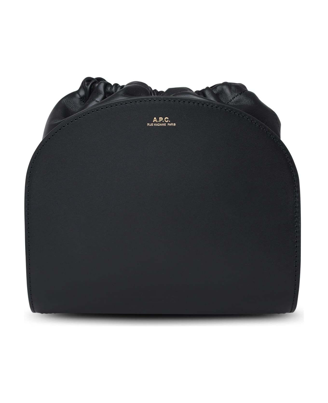 Demi-Lune mini Venice leather bag Black APC Paris