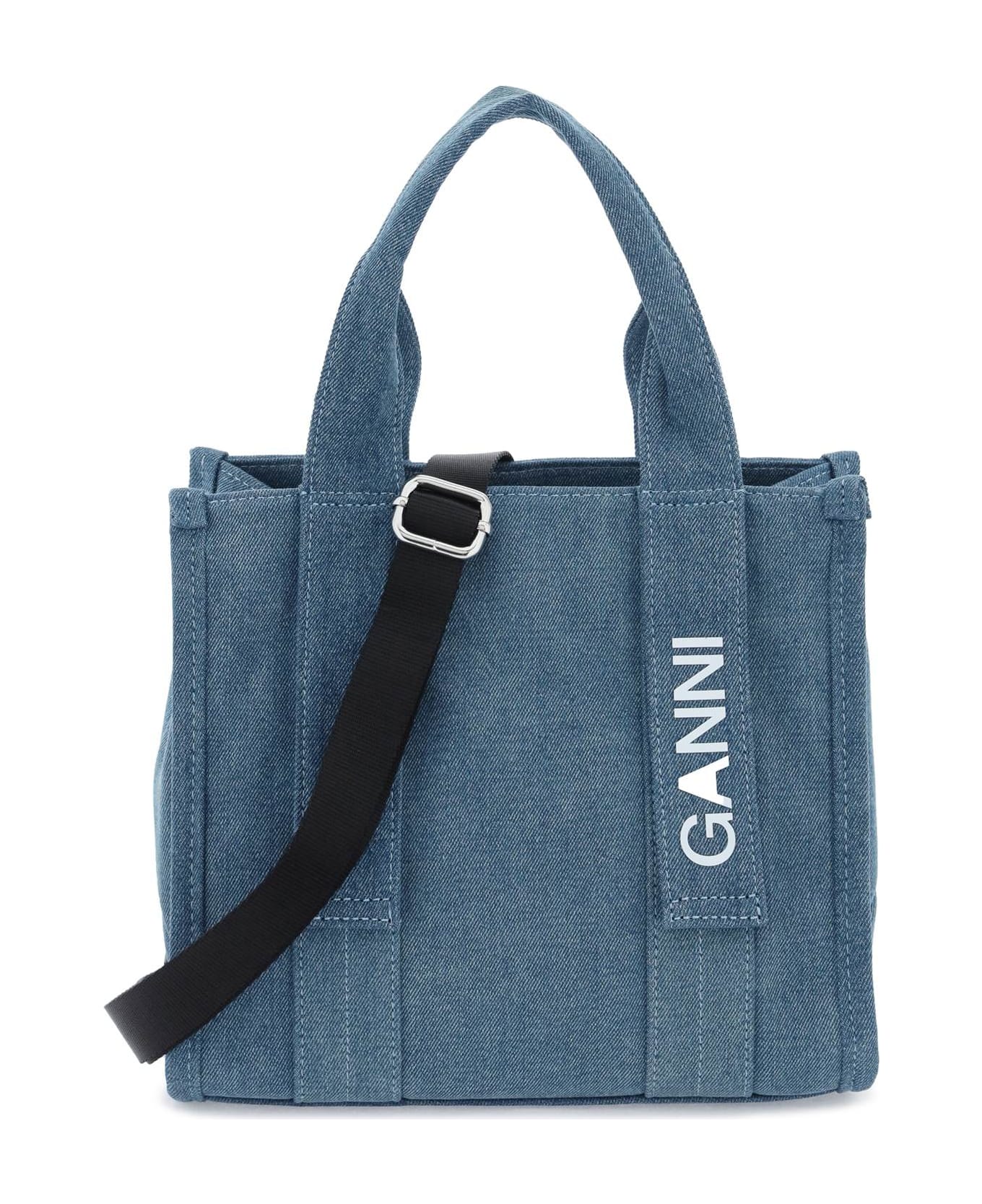 Ganni Light Blue Denim Bag - DENIM トートバッグ