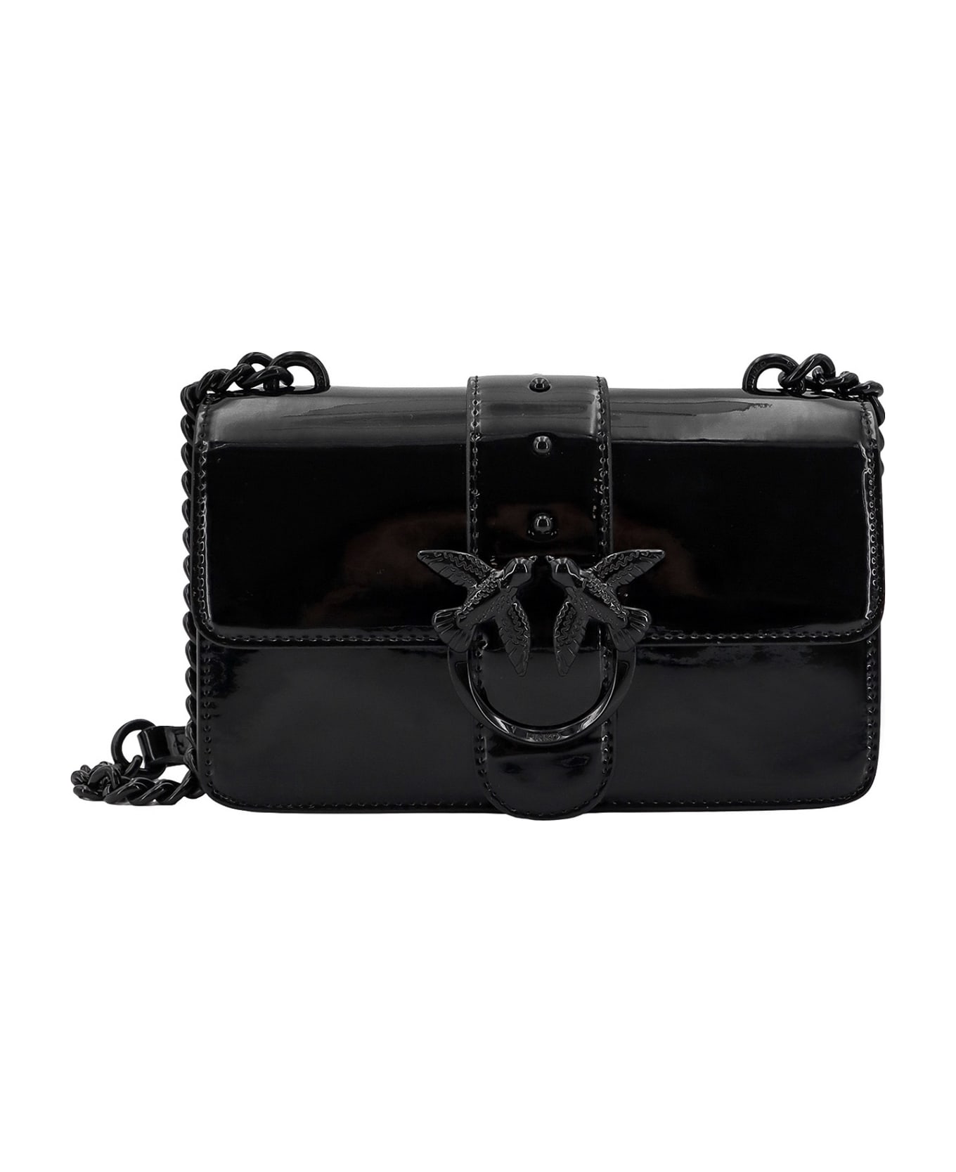 Pinko One Mirror Shoulder Bag - Black