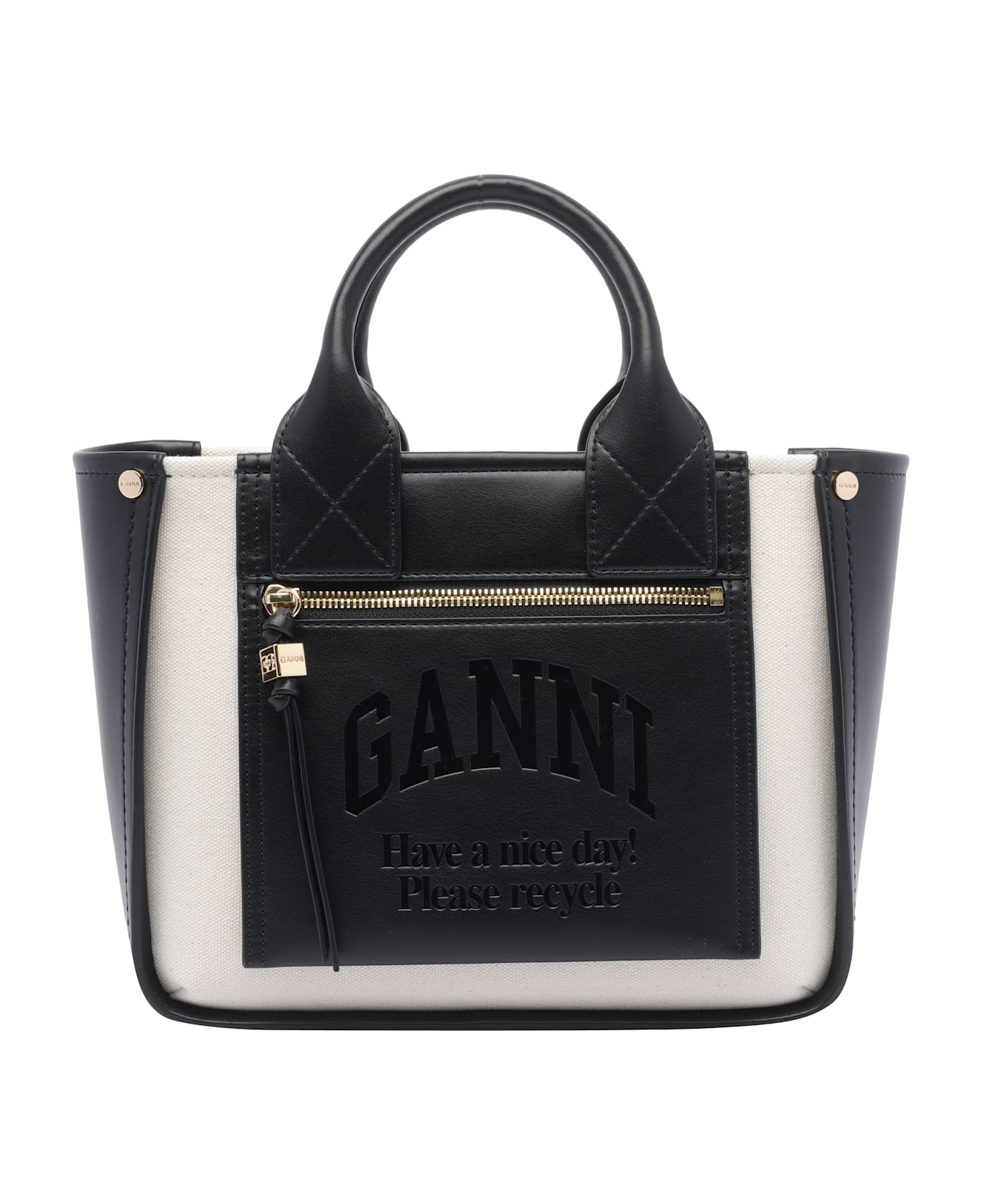Ganni Small Pocket Tote Bag - Black