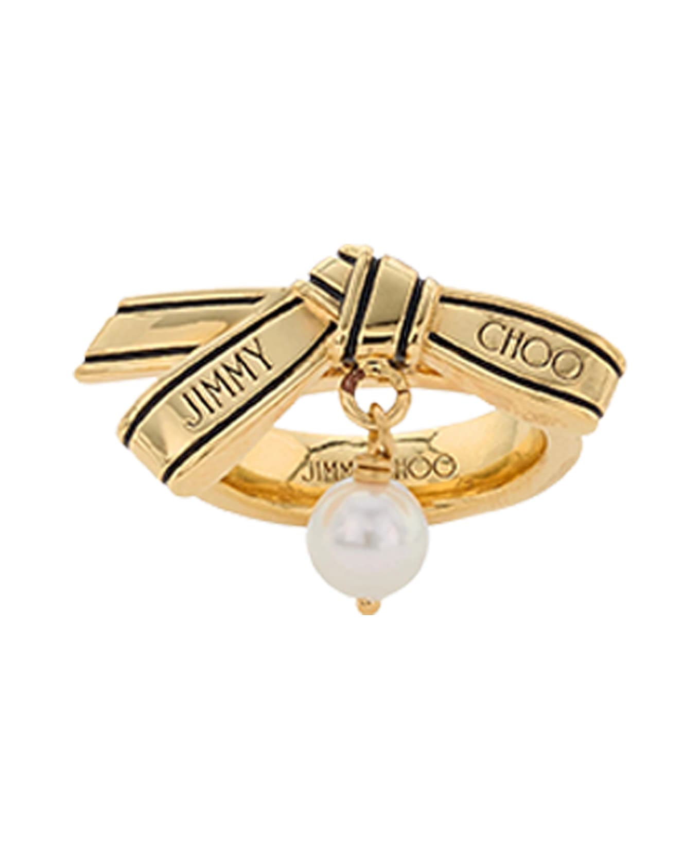 Jimmy Choo Ribbon Ring - Golden