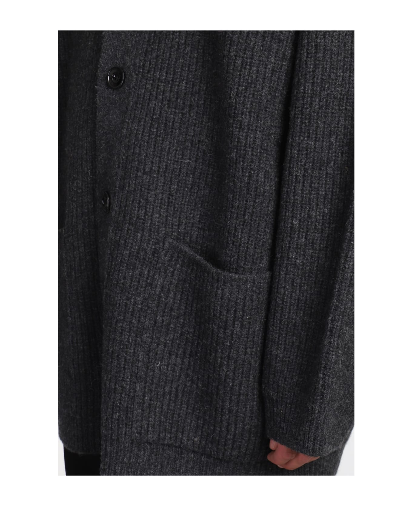 Lemaire Cardigan In Grey Wool - grey