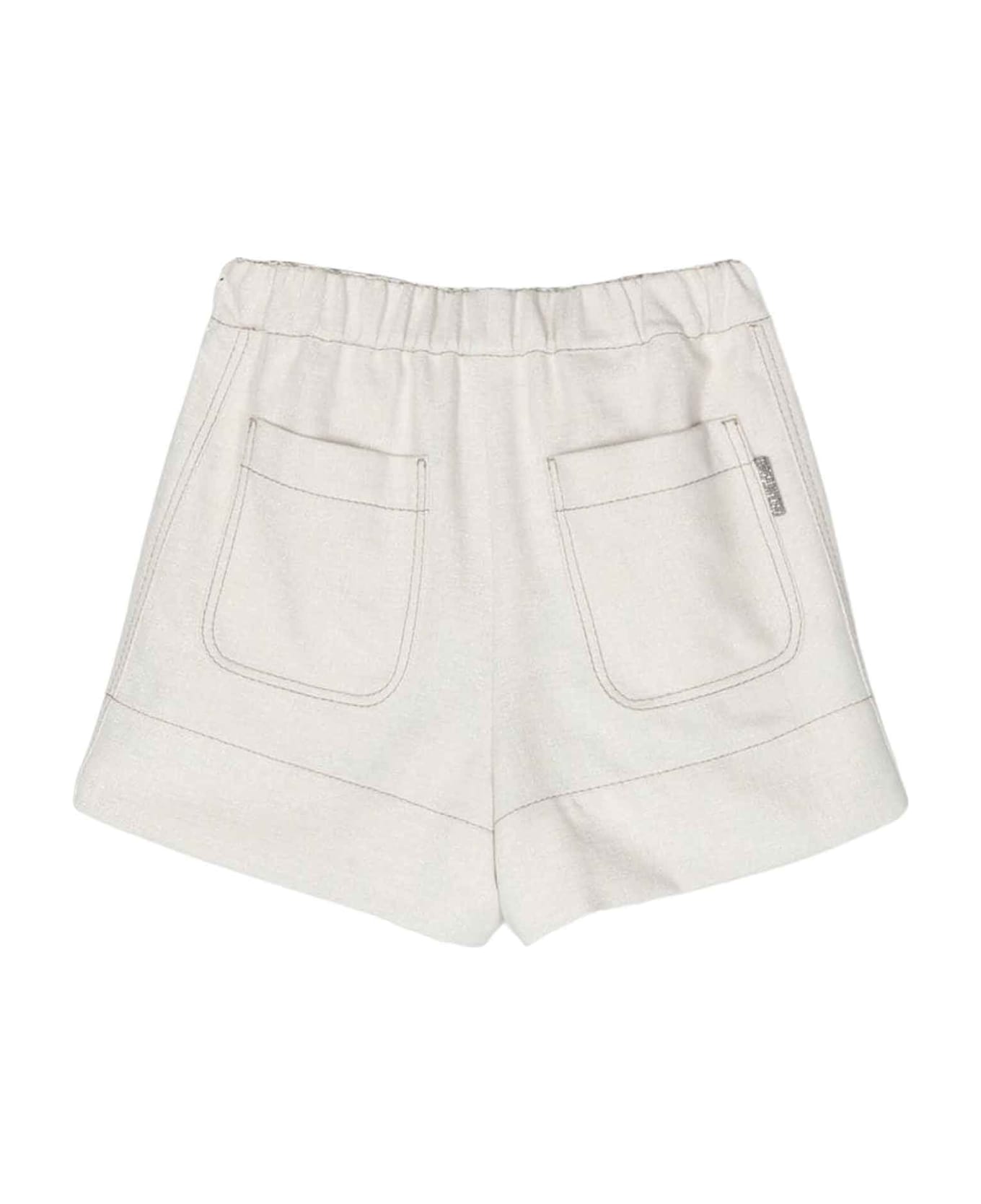 Brunello Cucinelli White Shorts Girl - Bianco ボトムス