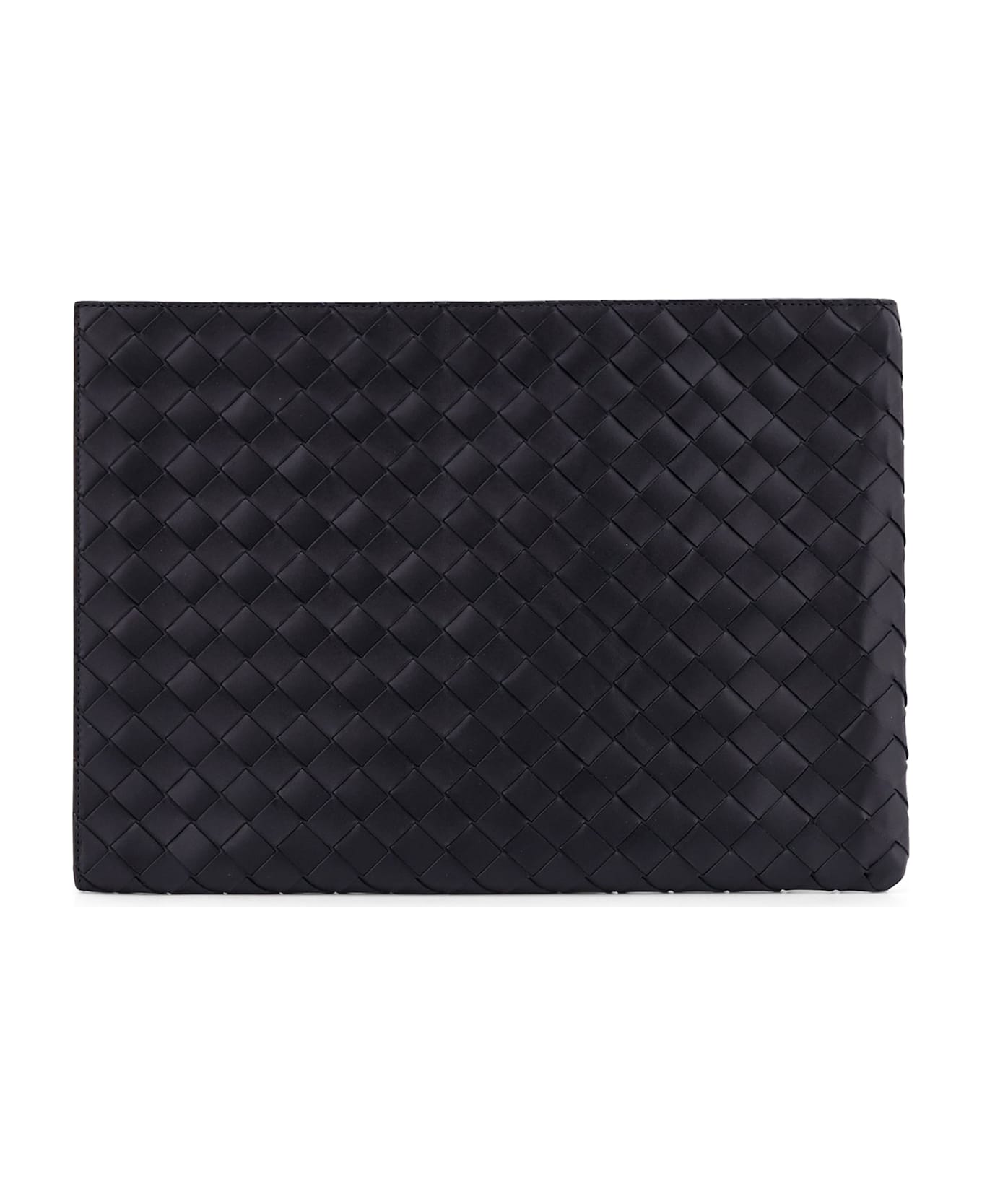 Bottega Veneta Woven Leather Pochette - Black