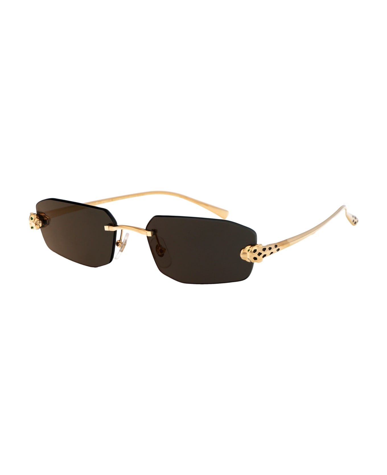 Cartier Eyewear Ct0474s Sunglasses - 001 GOLD GOLD GREY サングラス