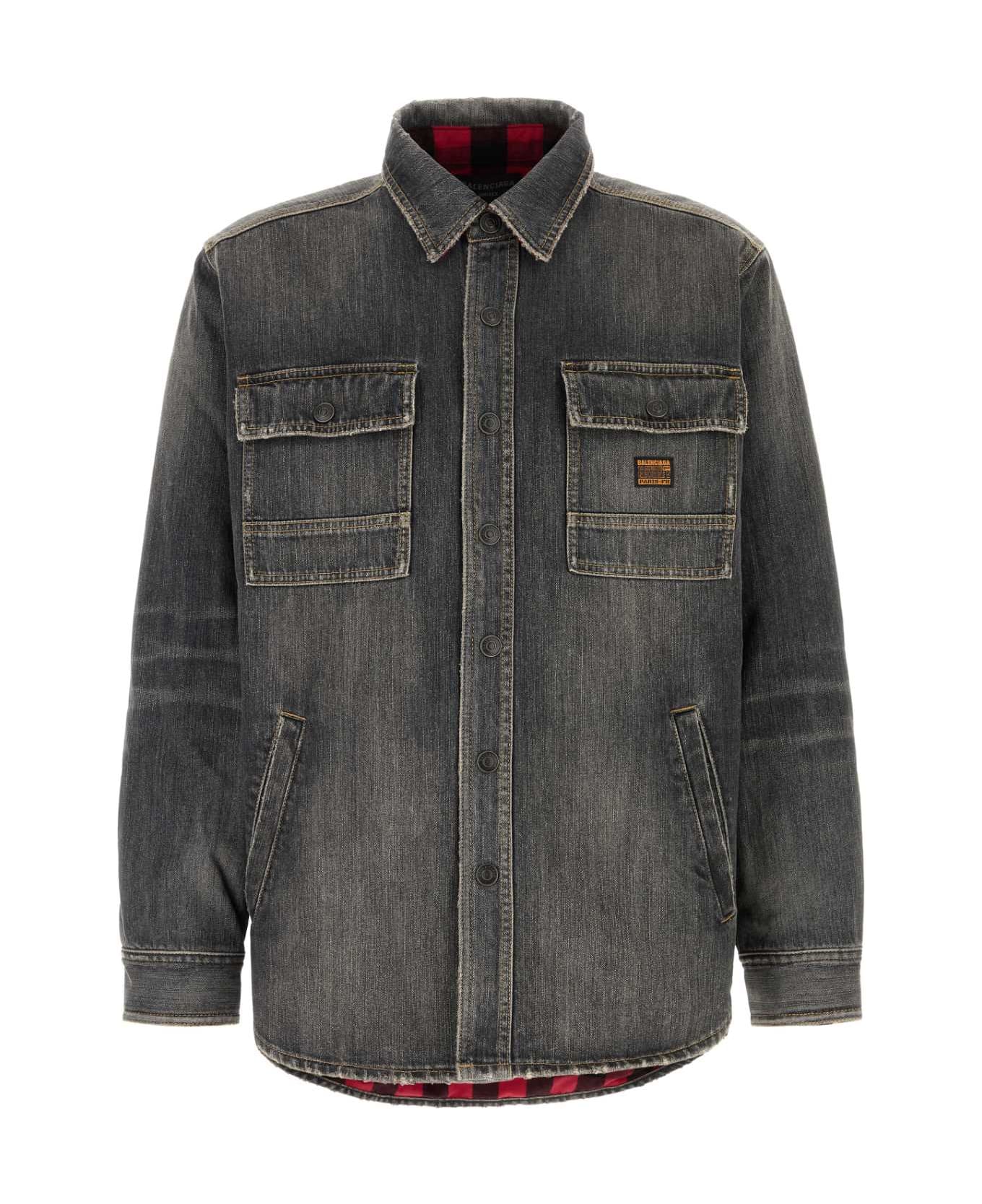 Balenciaga Demin Jacket - DARK GREY