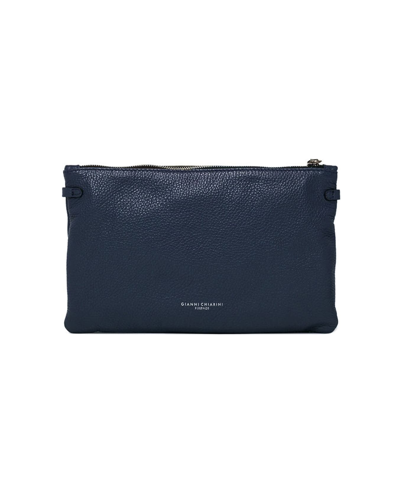 Gianni Chiarini Hermy Navy Blue Leather Clutch Bag - NAVY
