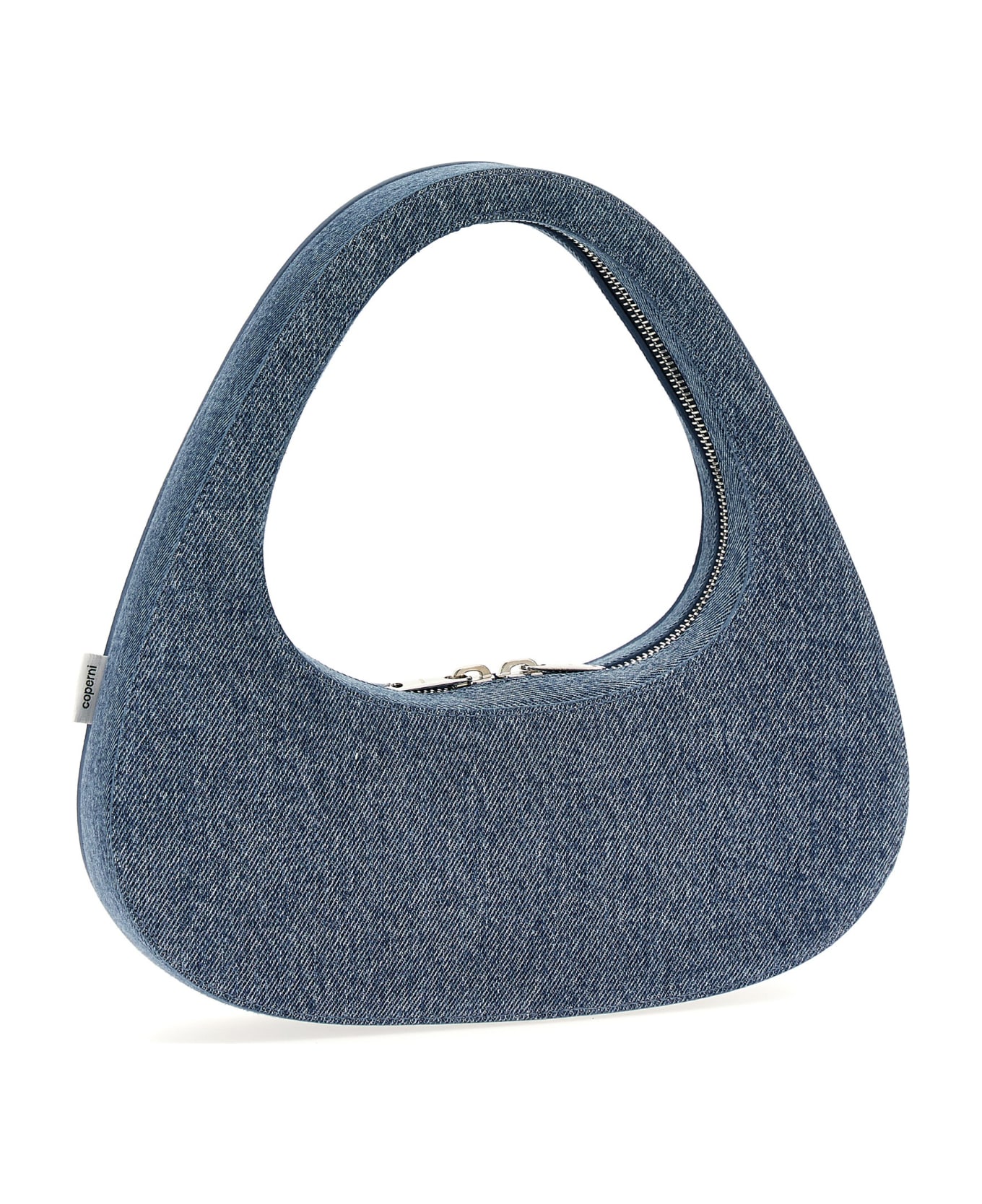 Coperni 'denim Baguette Swipe Bag' Handbag - Light Blue トートバッグ