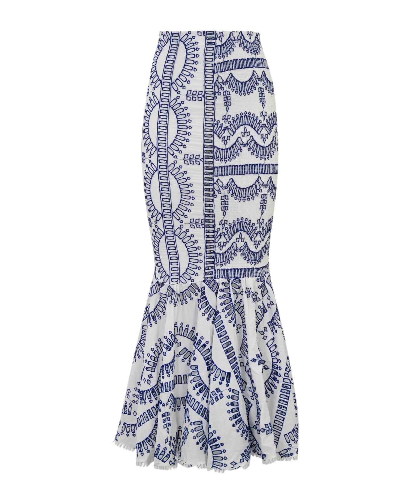 Charo Ruiz Fray Long Skirt - Klein blue スカート