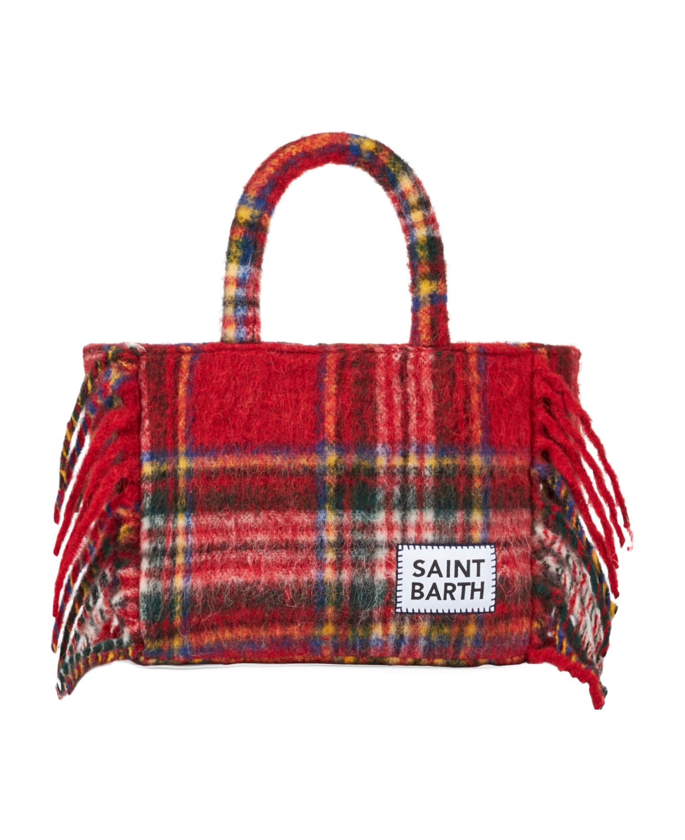MC2 Saint Barth Colette Blanket Handbag With Tartan Print - RED トートバッグ