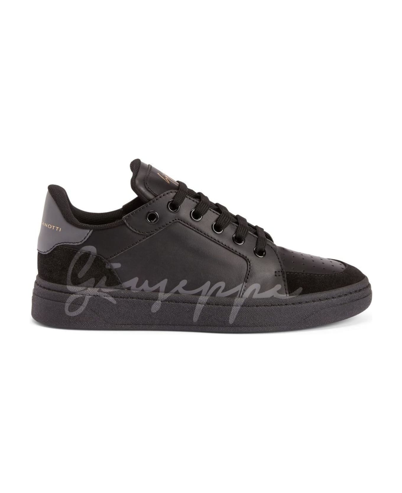 Giuseppe Zanotti Black Leather Low-top Gz94 Sneakers - Black