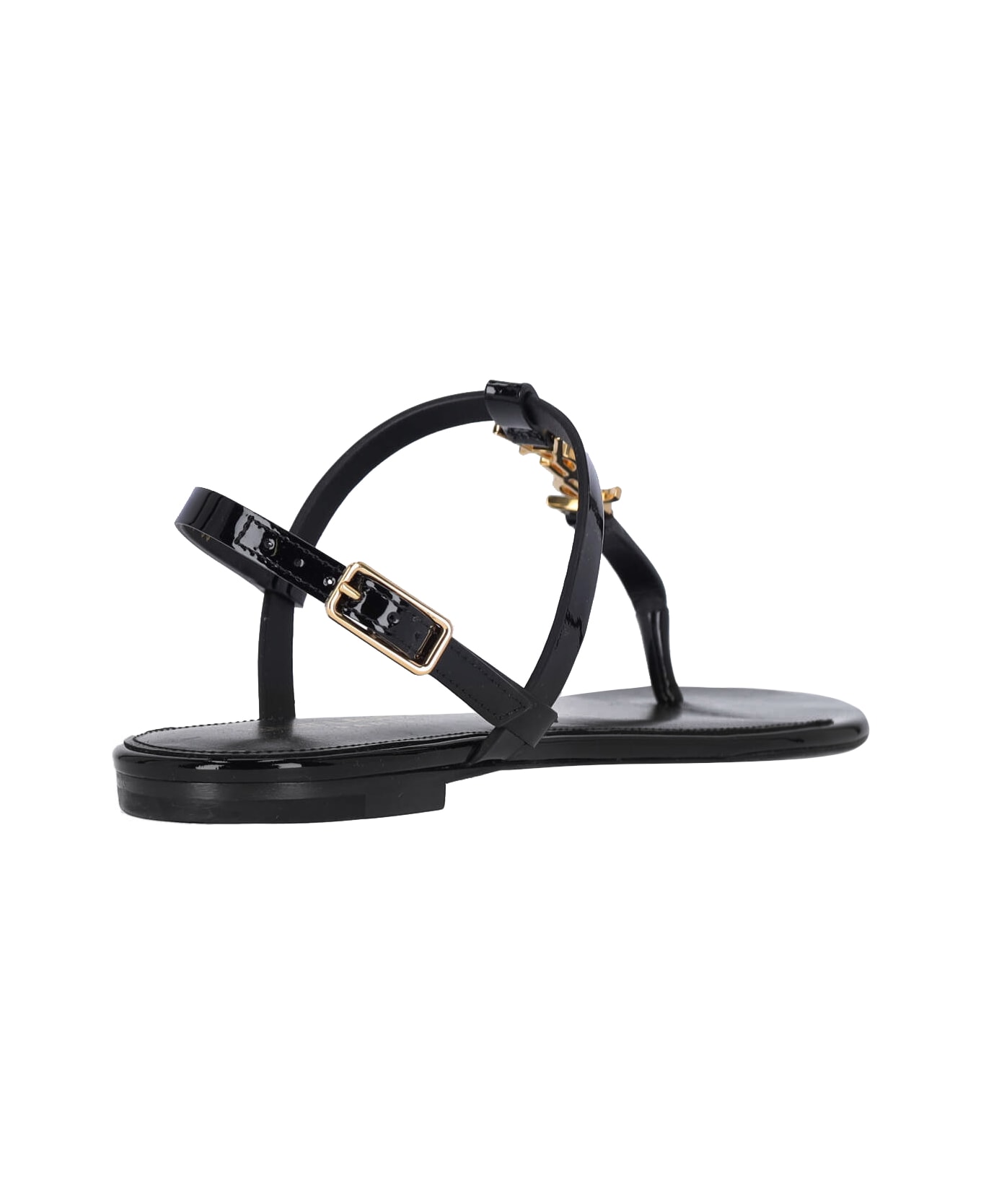 Saint Laurent 
cassandra
 Flat Sandals - Nero