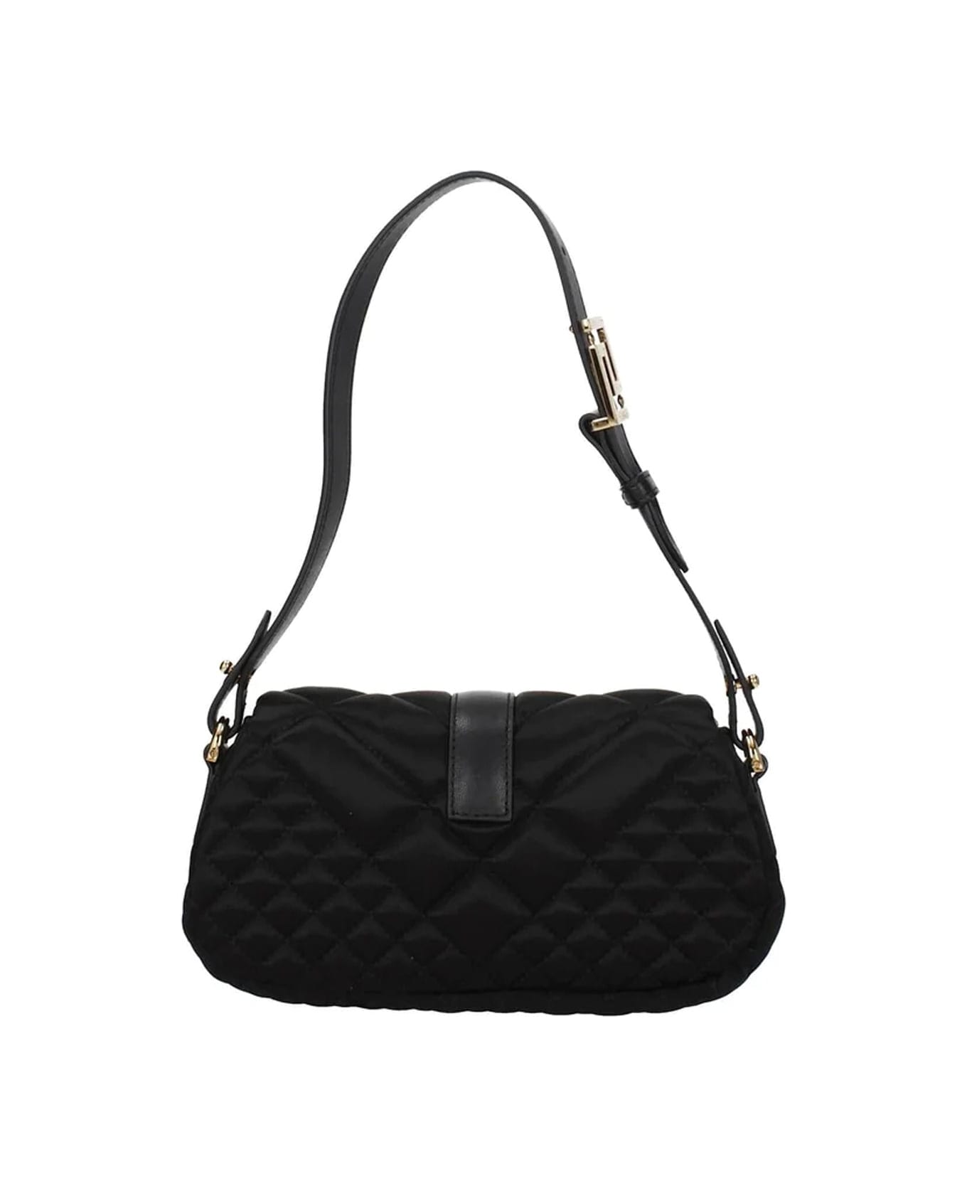 Versace Satin Shoulder Bag - Black