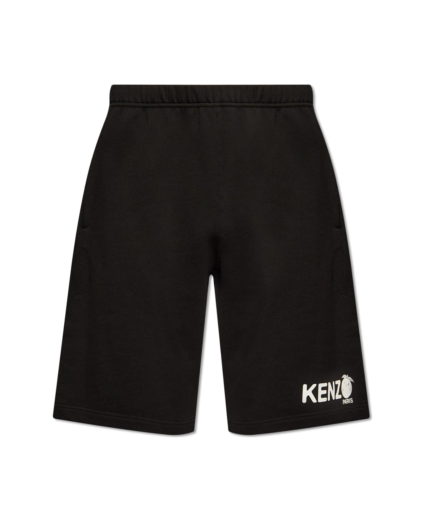 Kenzo Cotton Shorts With Logo - Nero ショートパンツ