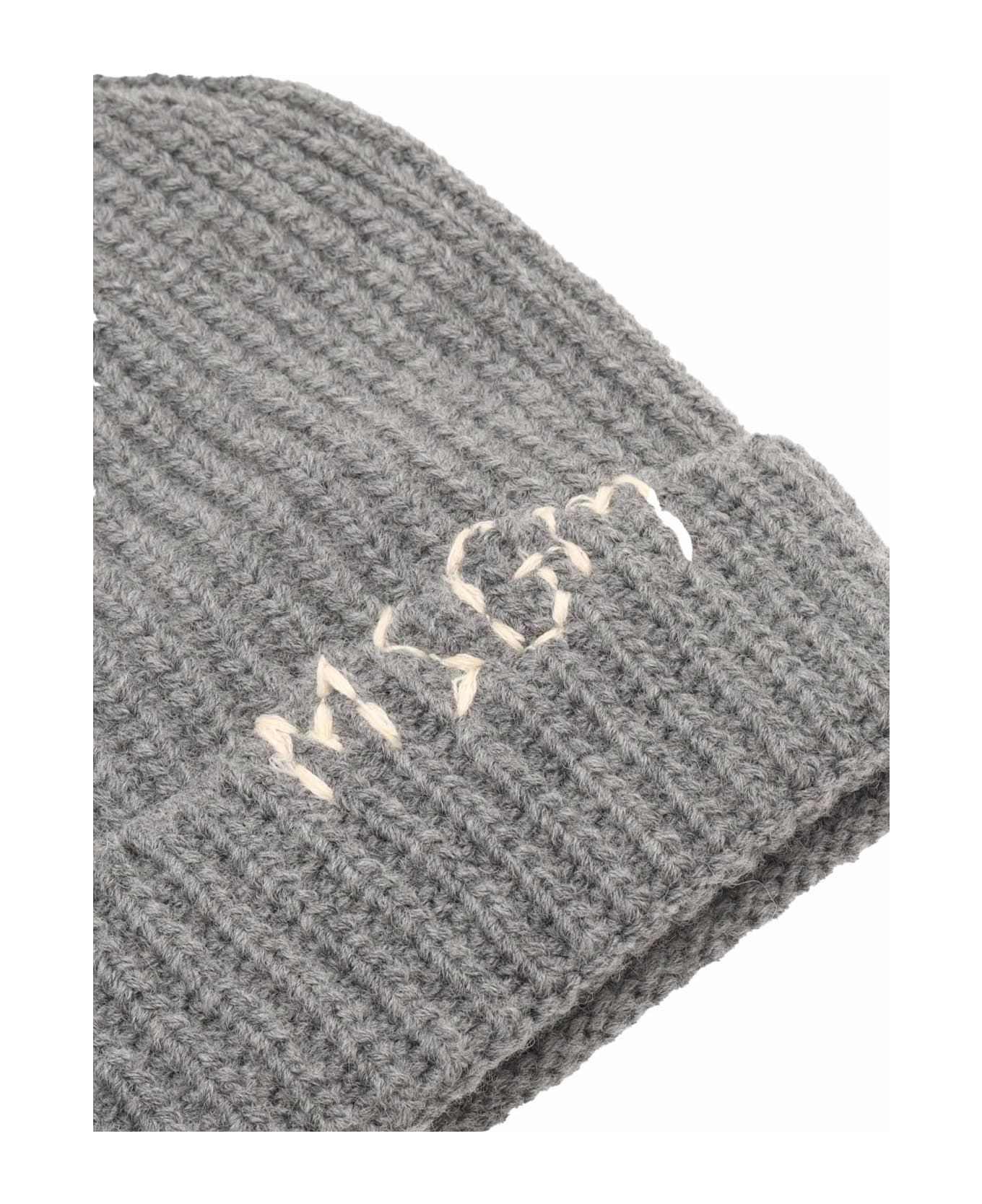 MSGM Wool Hat Unisex Grigio Melange/grey Mela - GREY