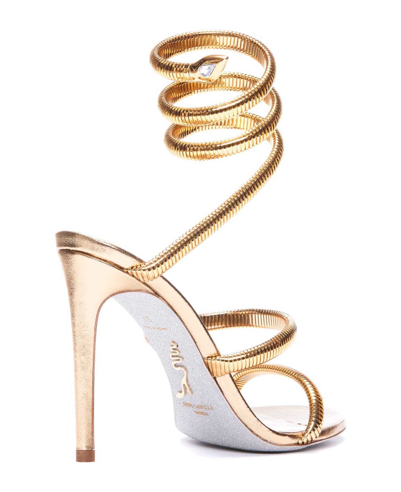 René Caovilla Juniper Pump Sandals - Gold