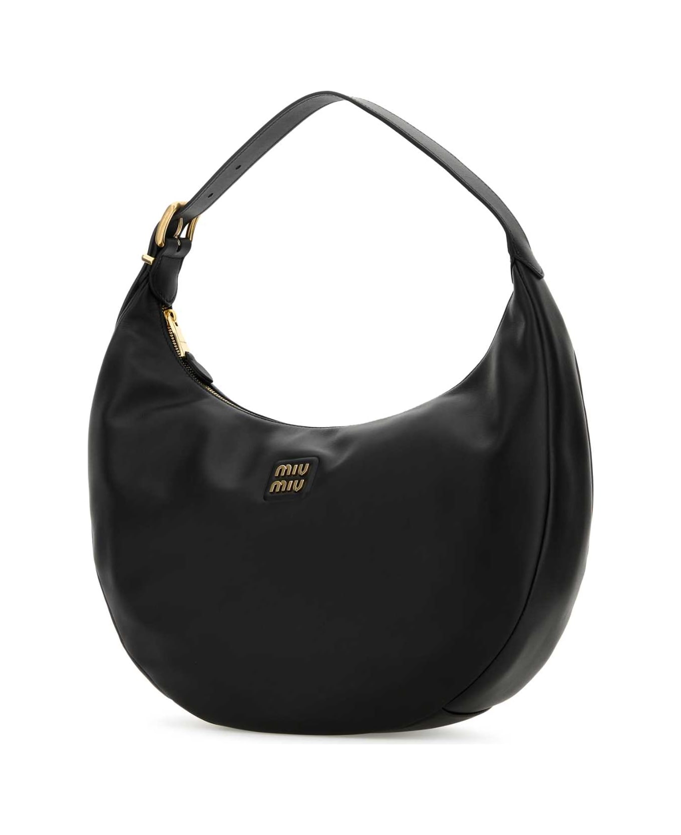 Miu Miu Black Leather Shoulder Bag - NERO