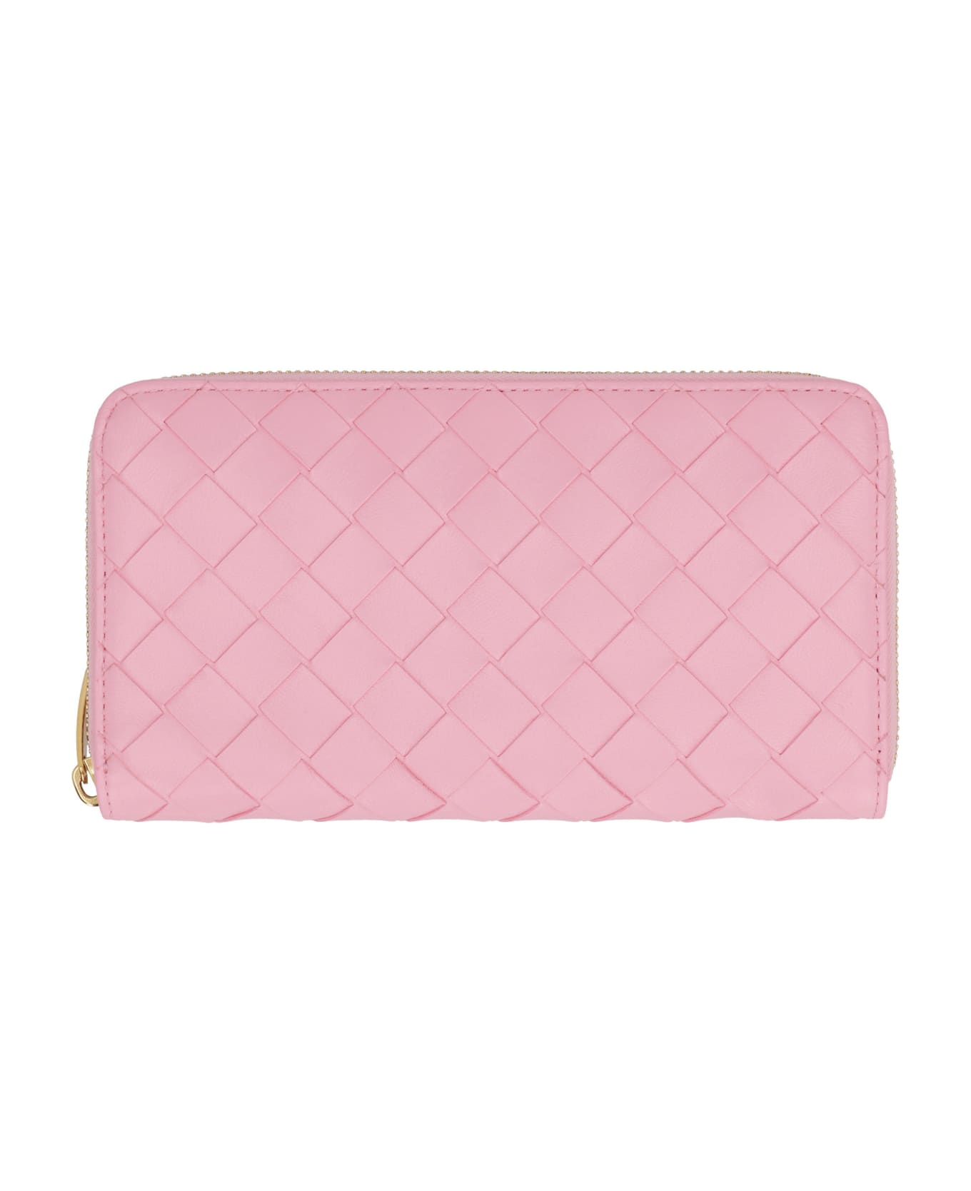 Bottega Veneta Leather Zip-around Wallet - Pink 財布
