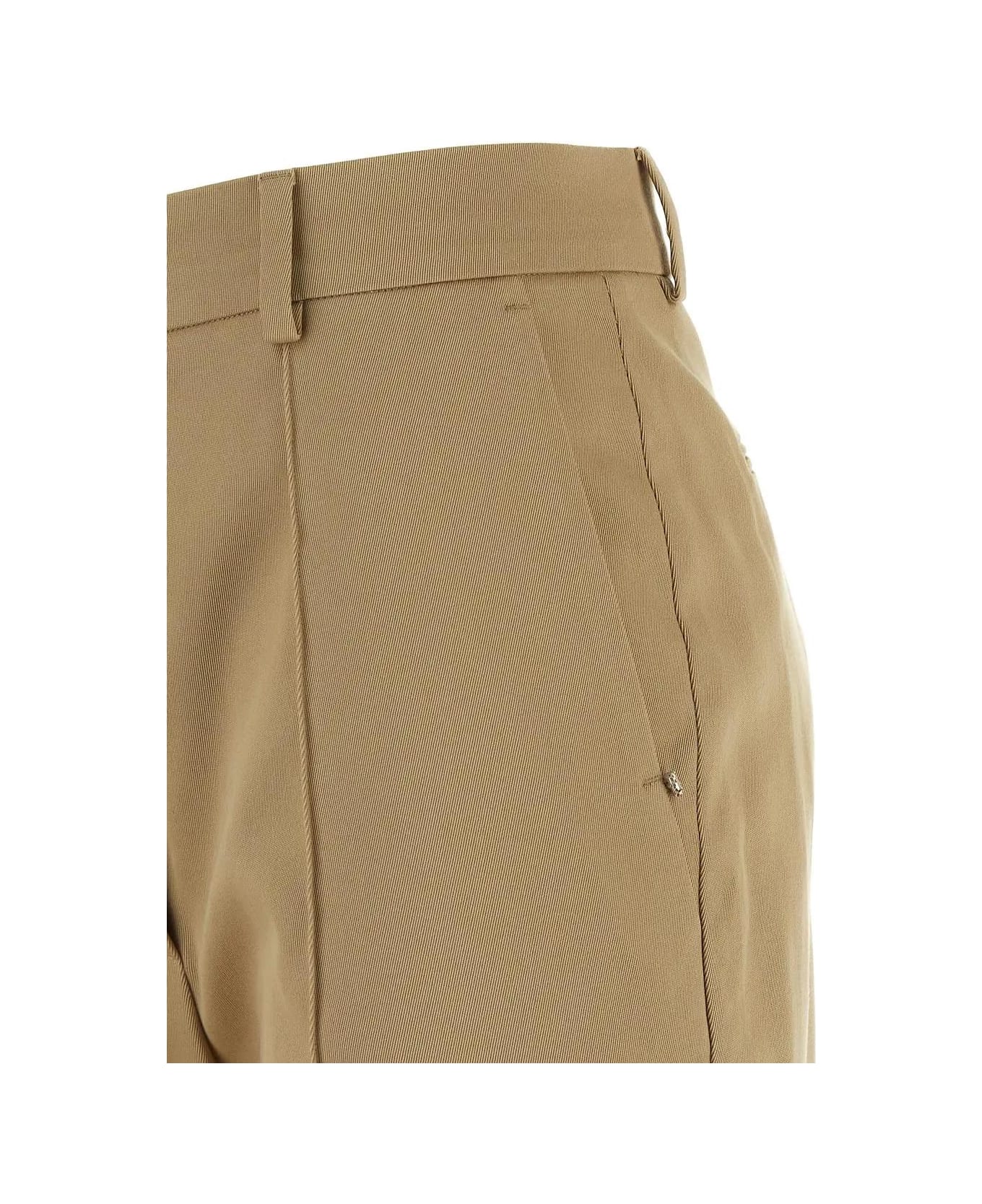 SportMax Beige Norcia Trousers - Brown