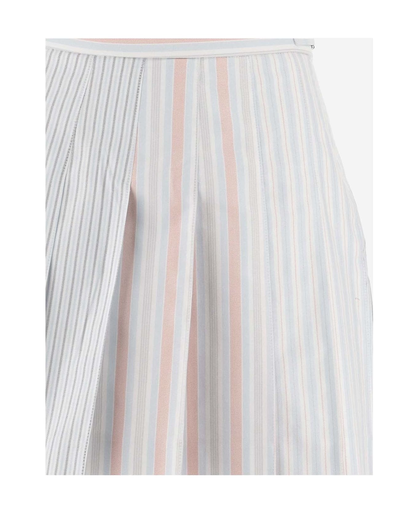 Thom Browne Cotton Pleated Skirt - White