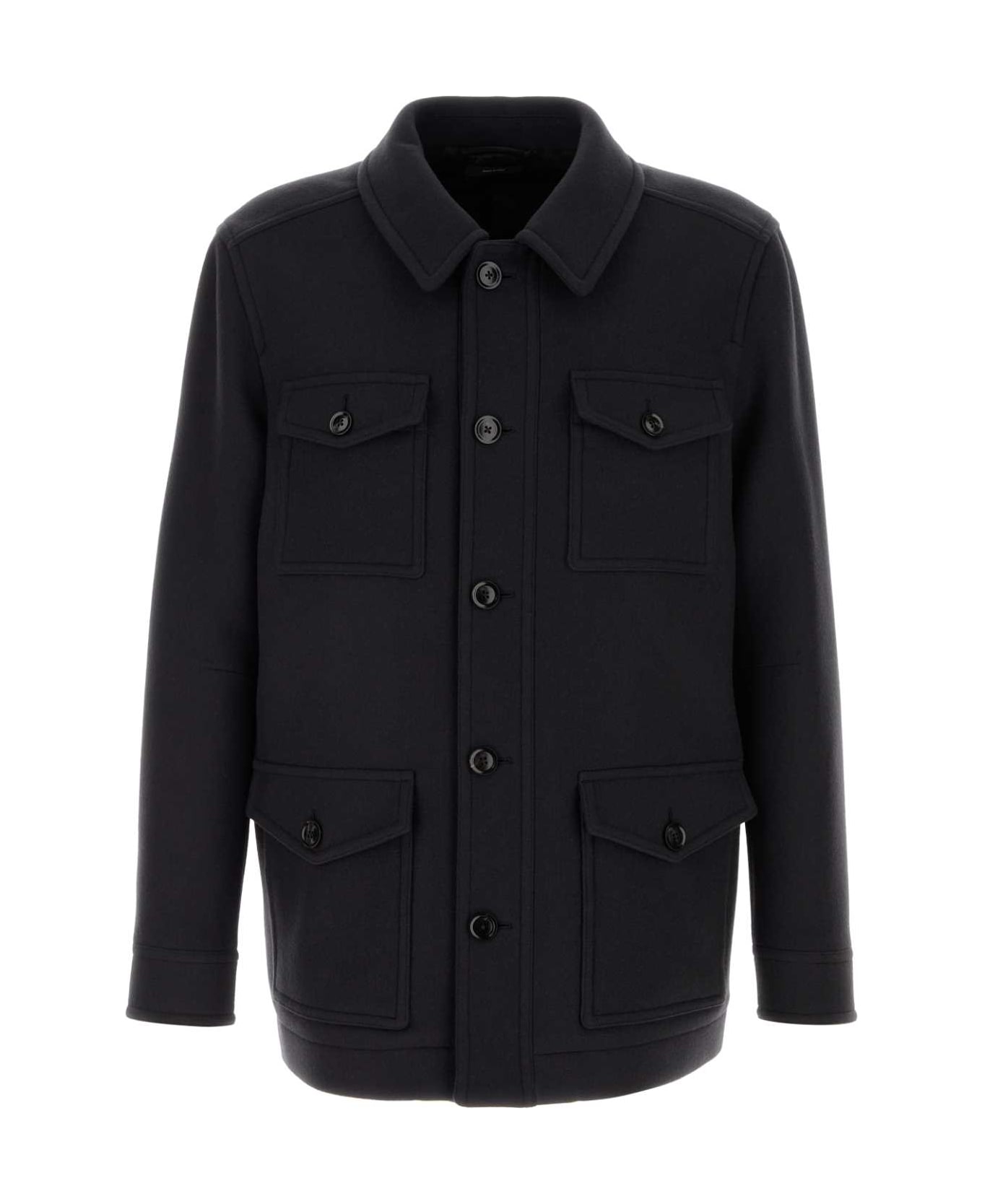 Tom Ford Navy Virgin Wool Jacket - NAVY
