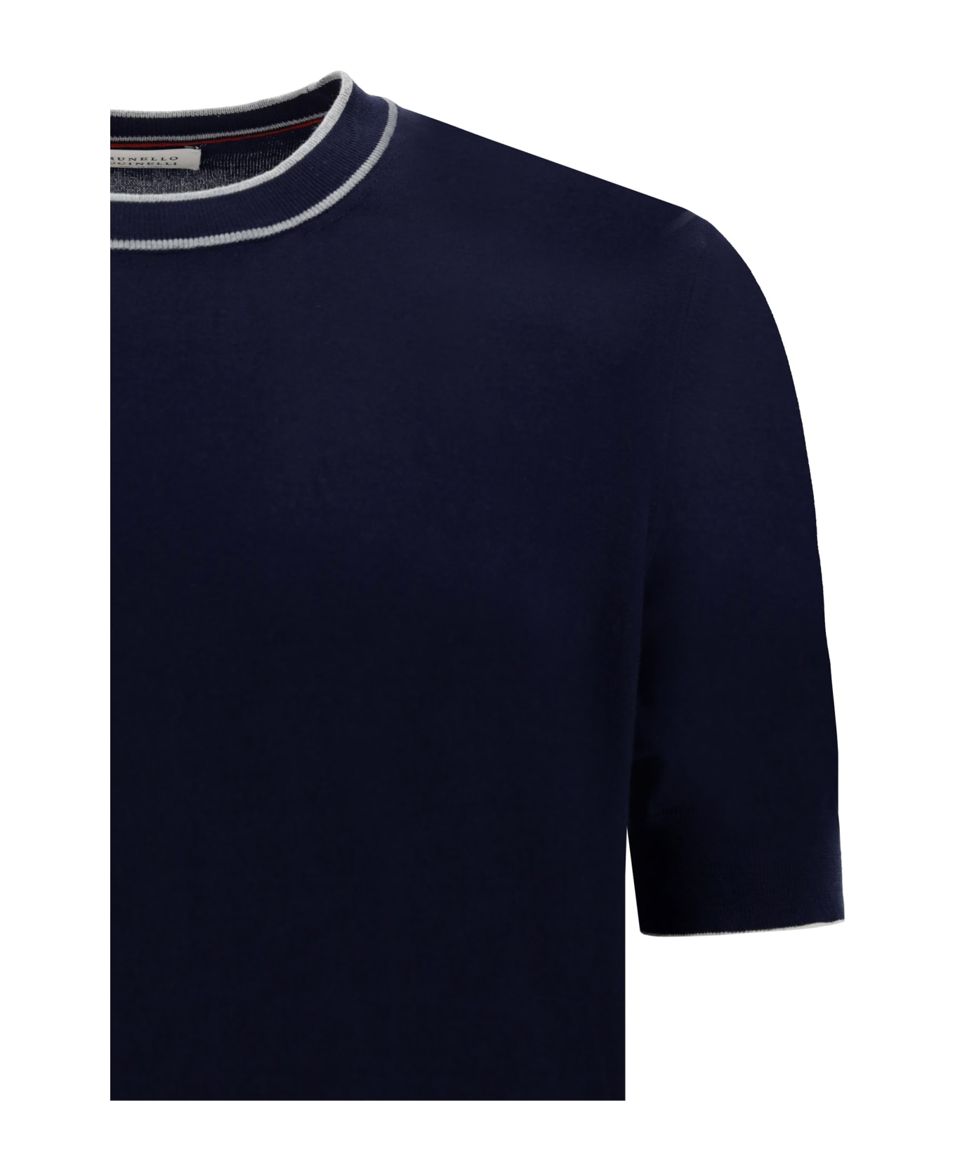 Brunello Cucinelli Short Sleeve Sweater - Blue