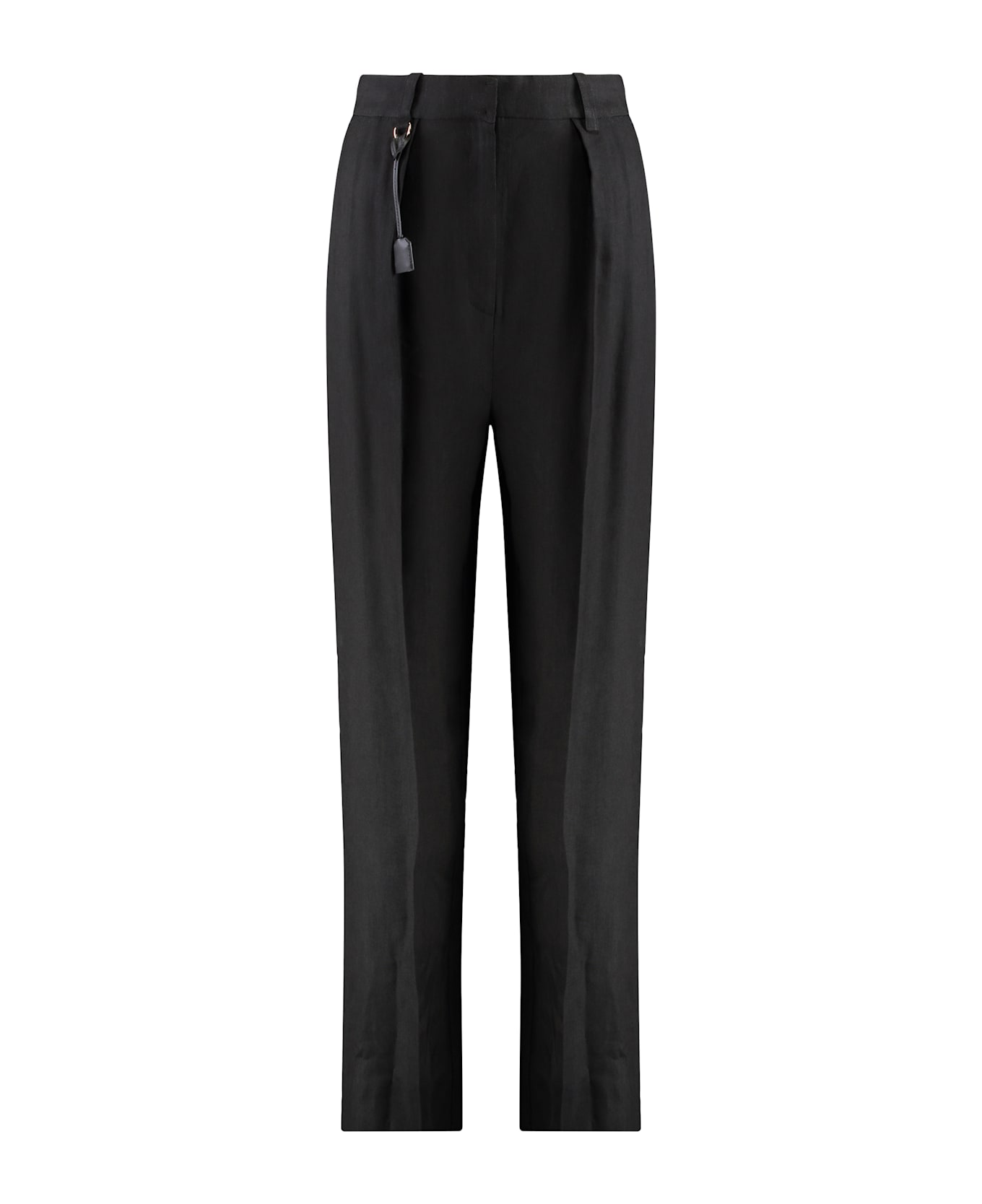 Elisabetta Franchi High-waist Wide-leg Trousers - black