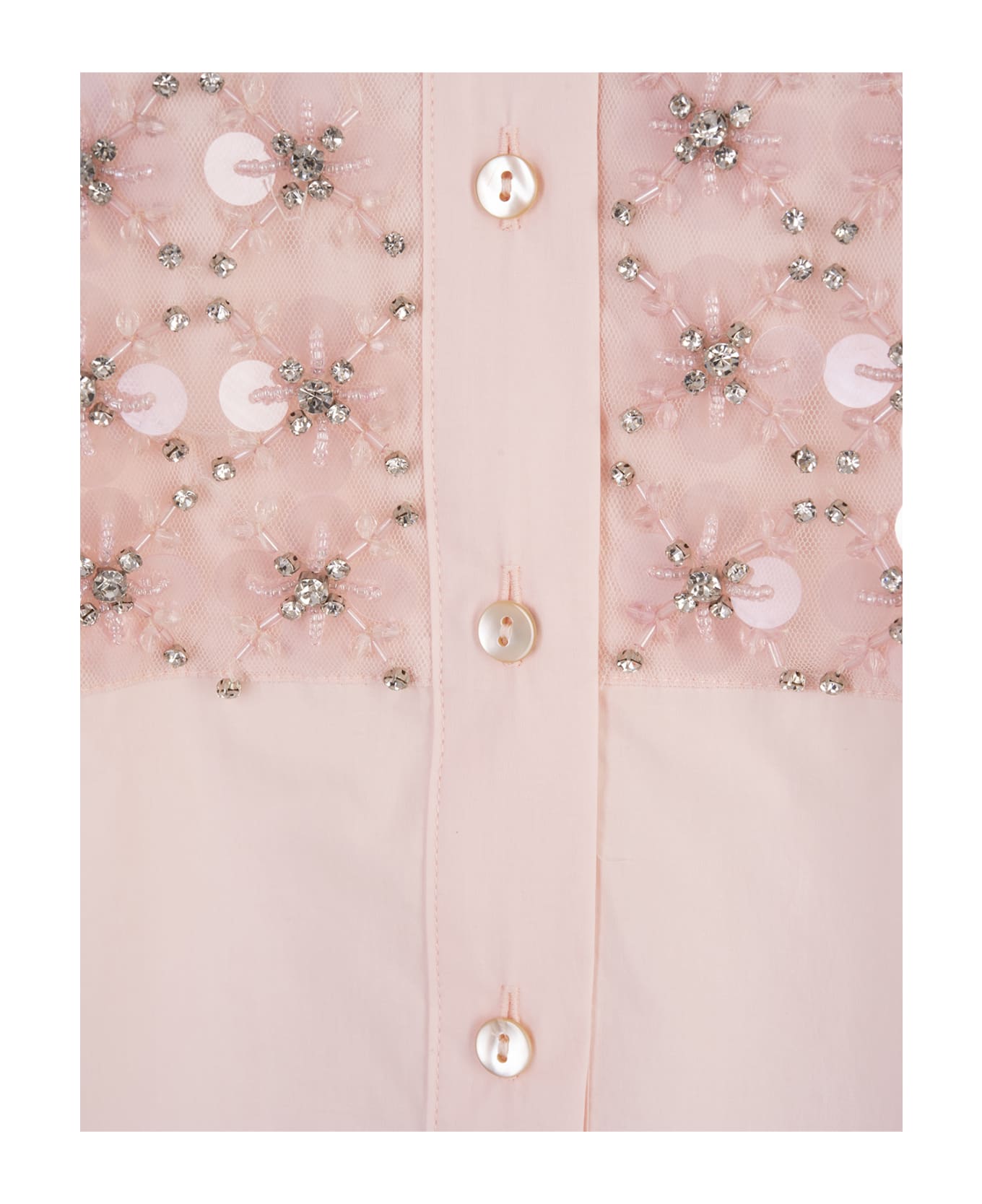 Parosh Pink Sequins Canyox Shirt - Pink シャツ