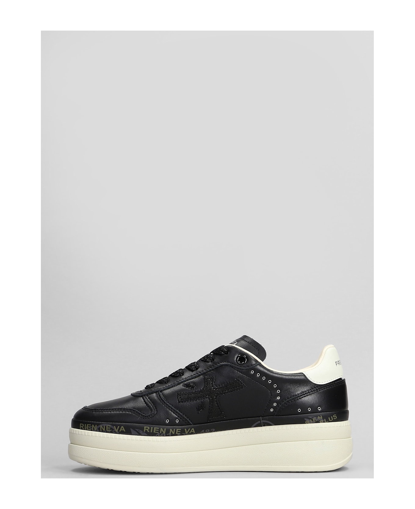 Premiata Micol Sneakers In Black Leather - black
