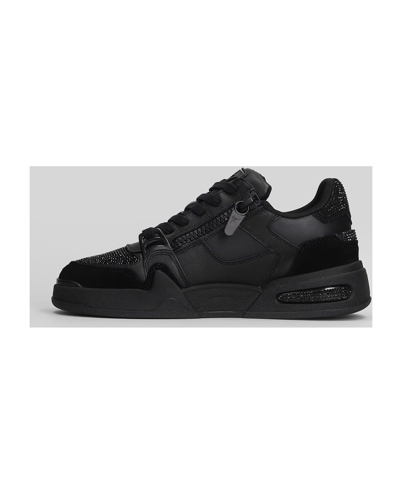 Giuseppe Zanotti Gz-ghost Sneakers In Black Suede And Leather - black