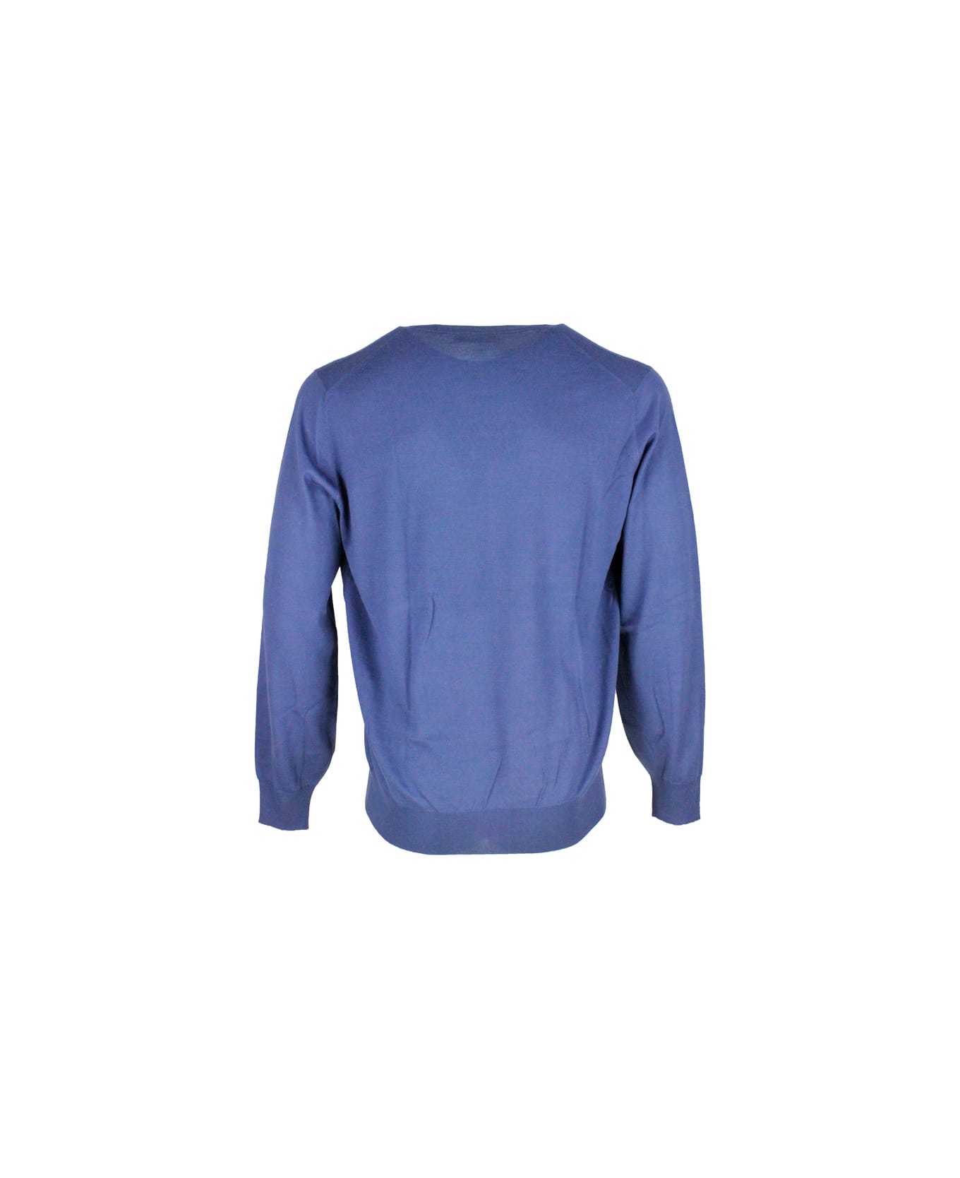 Brunello Cucinelli Long-sleeved V-neck Sweater - Blu ニットウェア