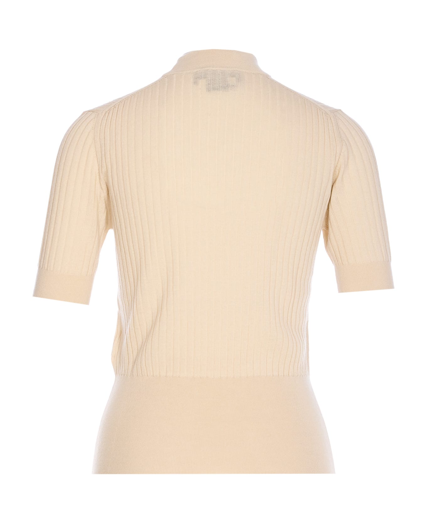 Fendi Roma Short Sleeves Sweater - Beige