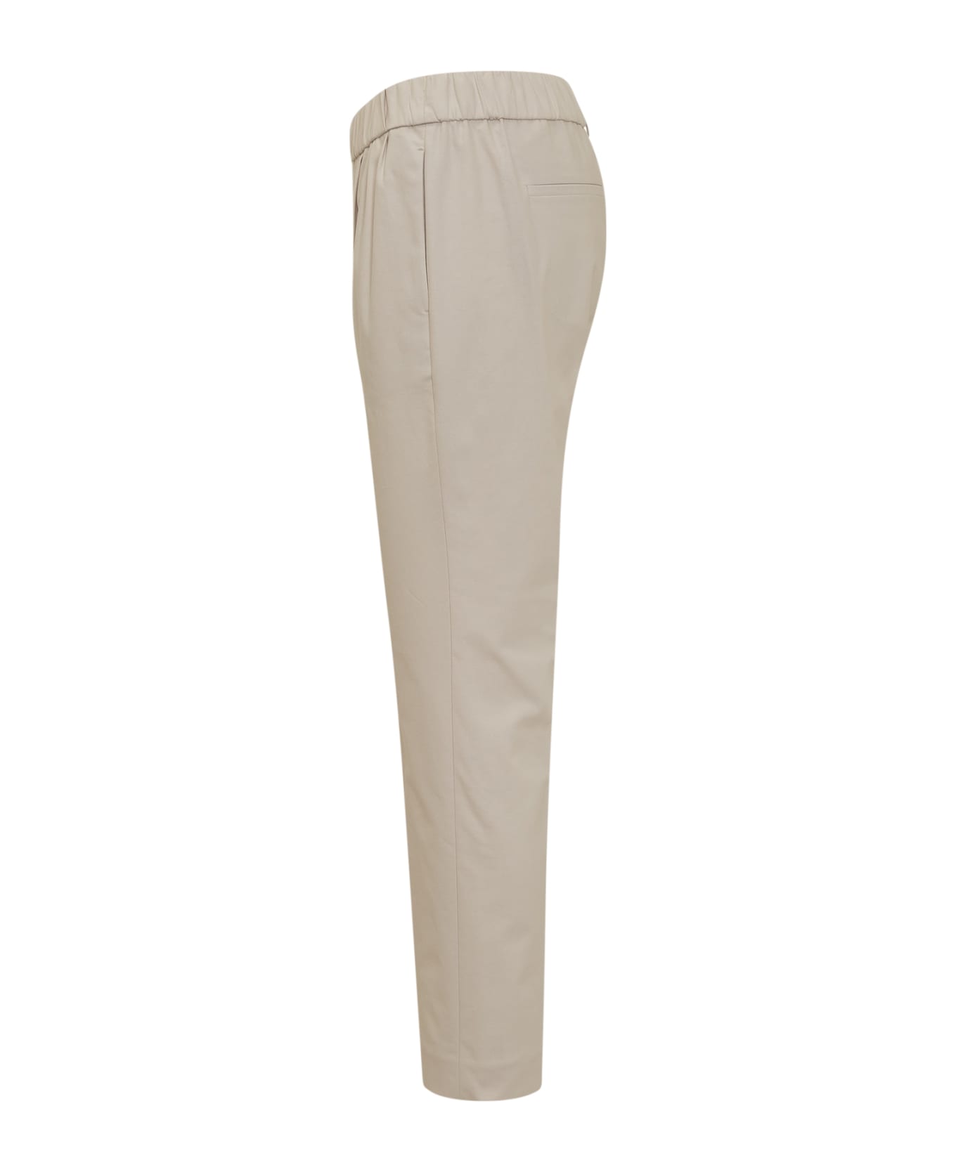 Brunello Cucinelli Stretch Cotton Trousers With Elastic Waistband And Small Pleats On The Front - AVENA ボトムス