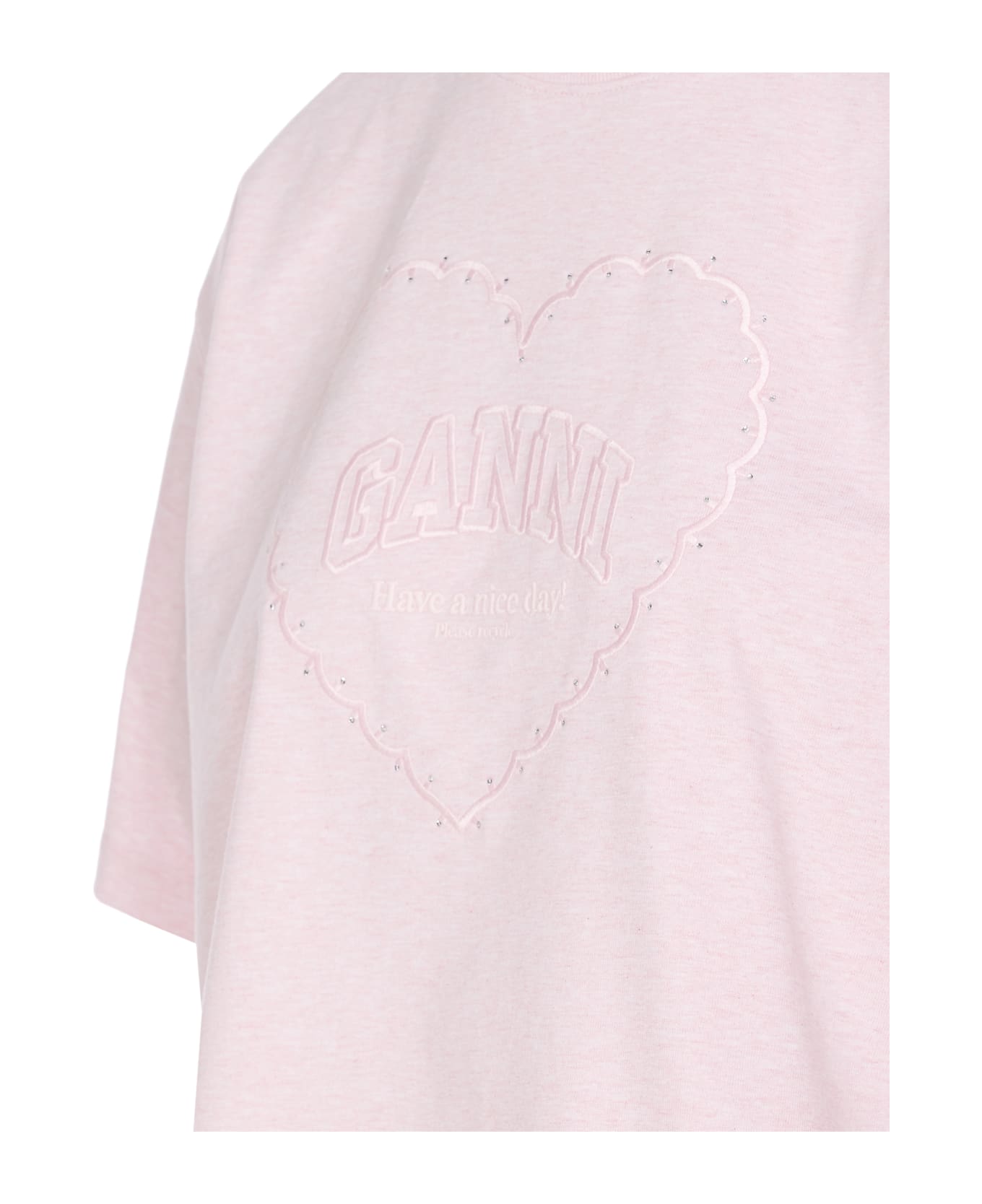 Ganni Heavy T-shirt - Pink
