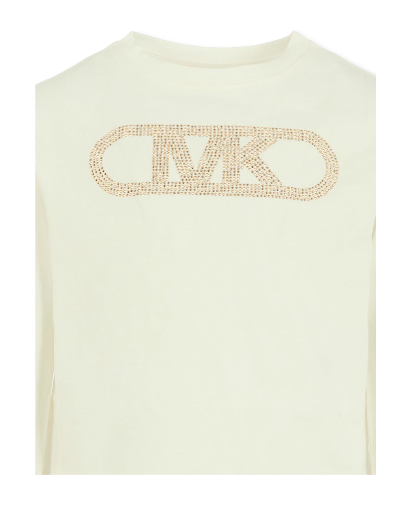 Michael Kors Ivory T-shirt For Girl With Logo - Ivory