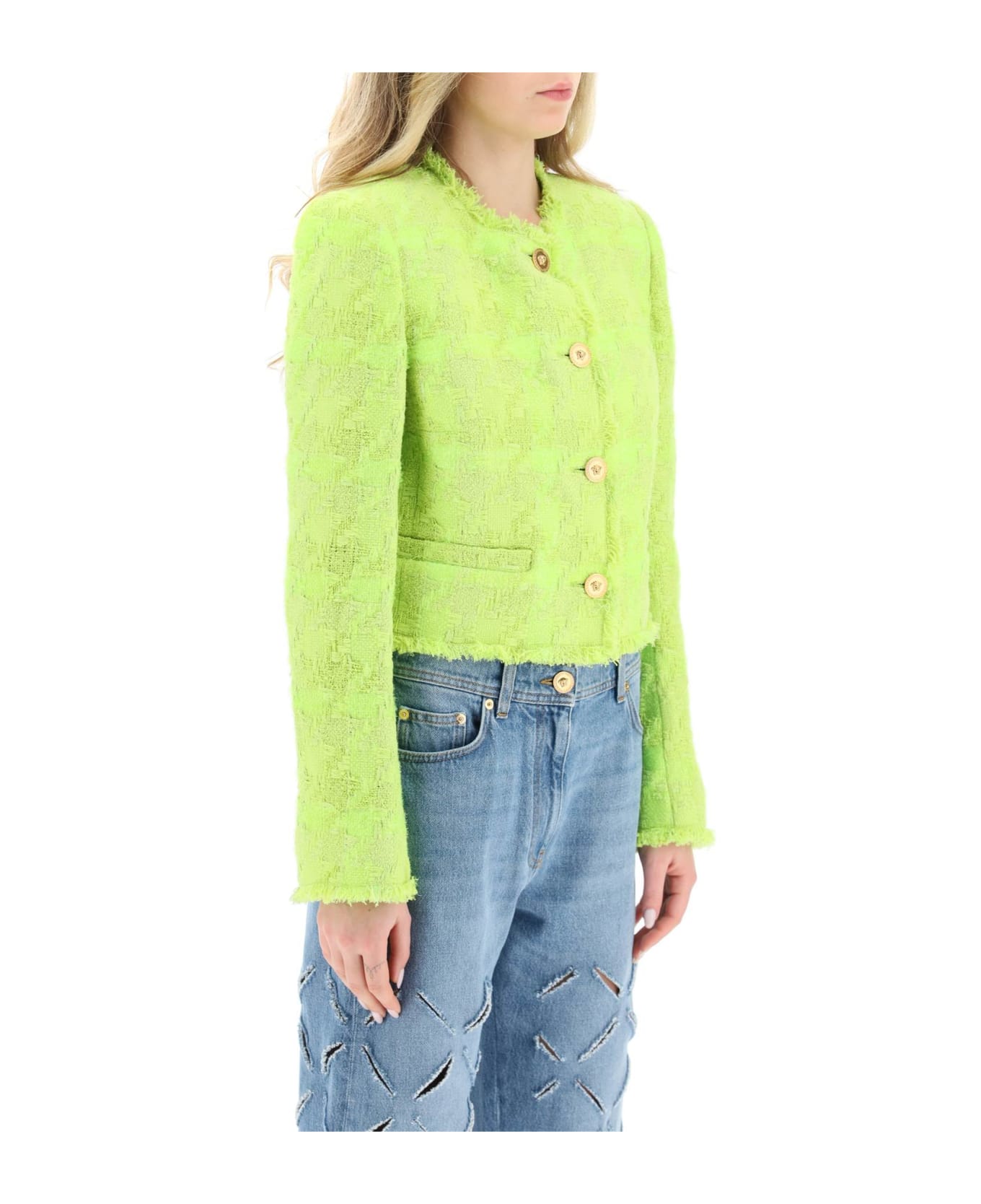 Versace Tweed Jacket - Green ジャケット