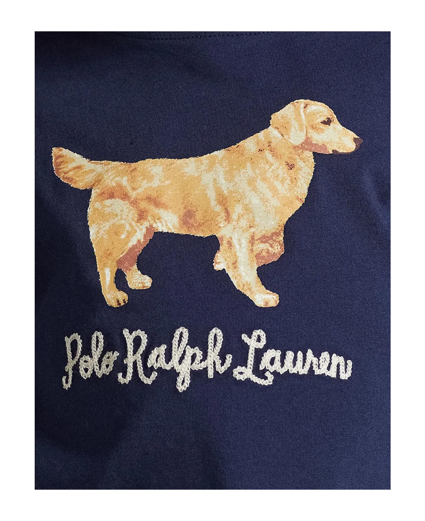 Ralph Lauren Blue Jersey T-shirt With Golden Retriever italist