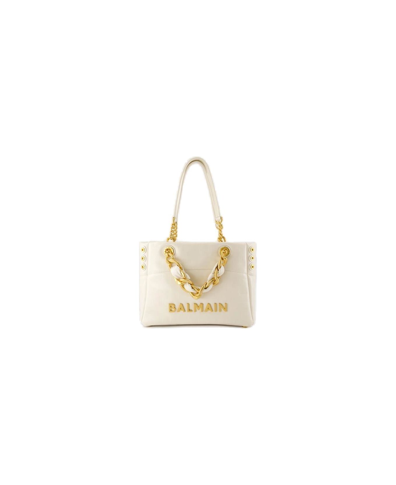 Balmain Small 1945 Soft Bag - WHITE