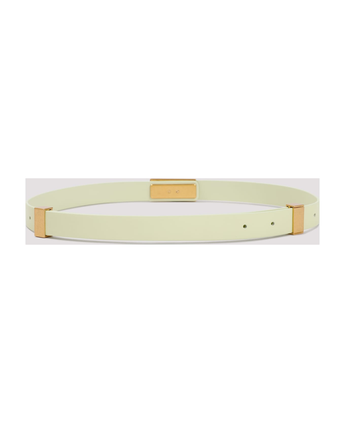 Bottega Veneta Leather Belt - Lemon Washed Gold