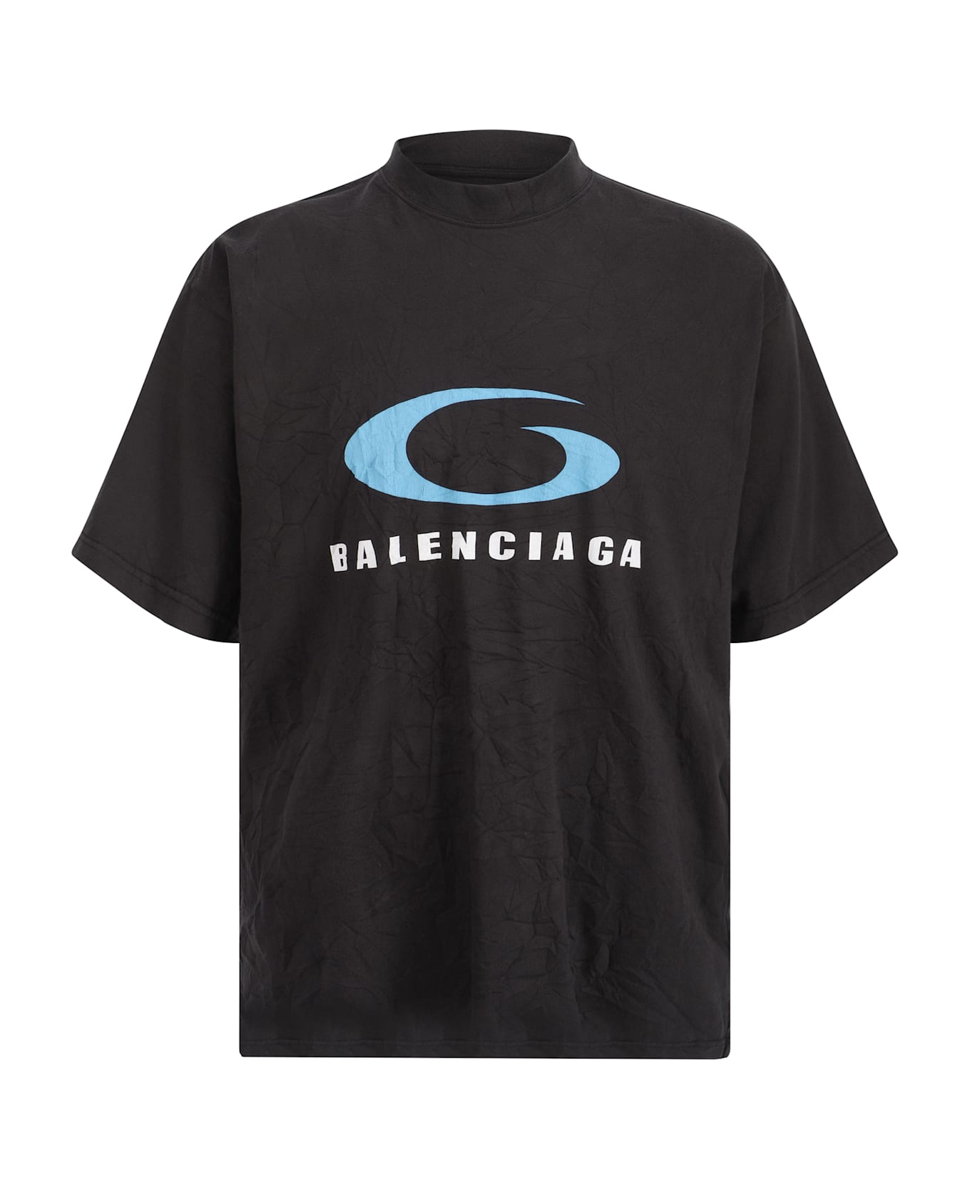 Balenciaga T-shirt - Washed Black/blue