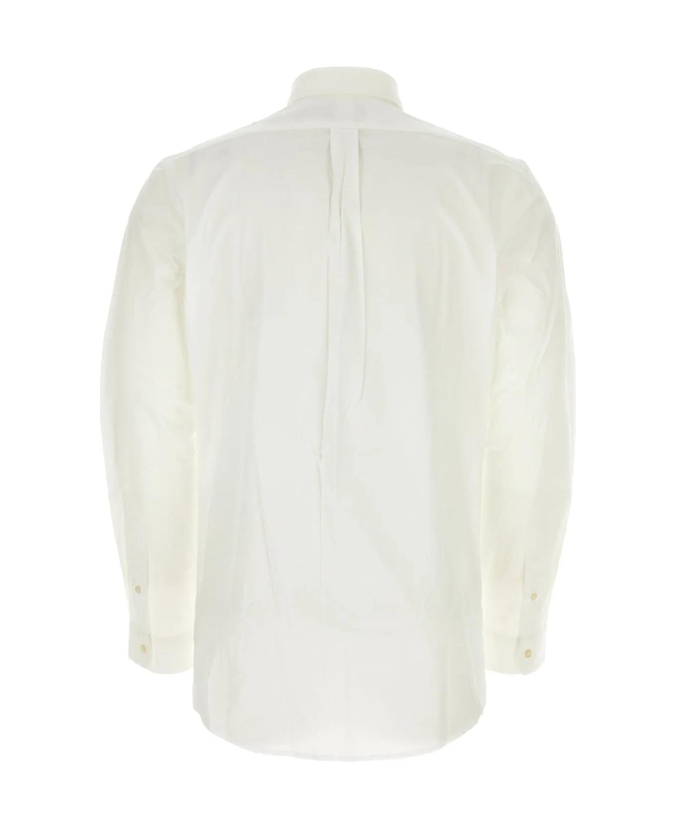 Ralph Lauren Withe Poplin Stretch Shirt - white