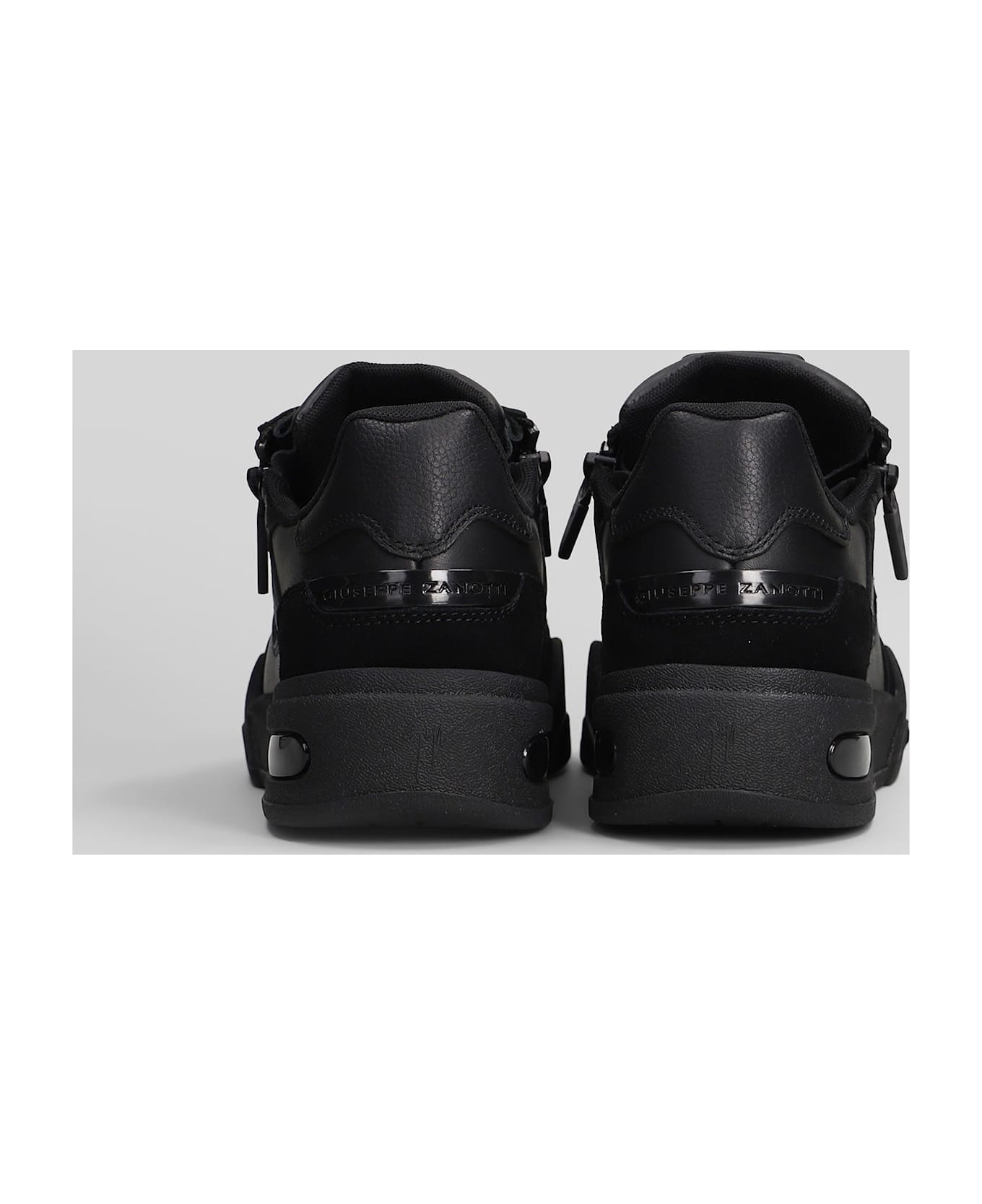 Giuseppe Zanotti Gz-ghost Sneakers In Black Suede And Leather - black