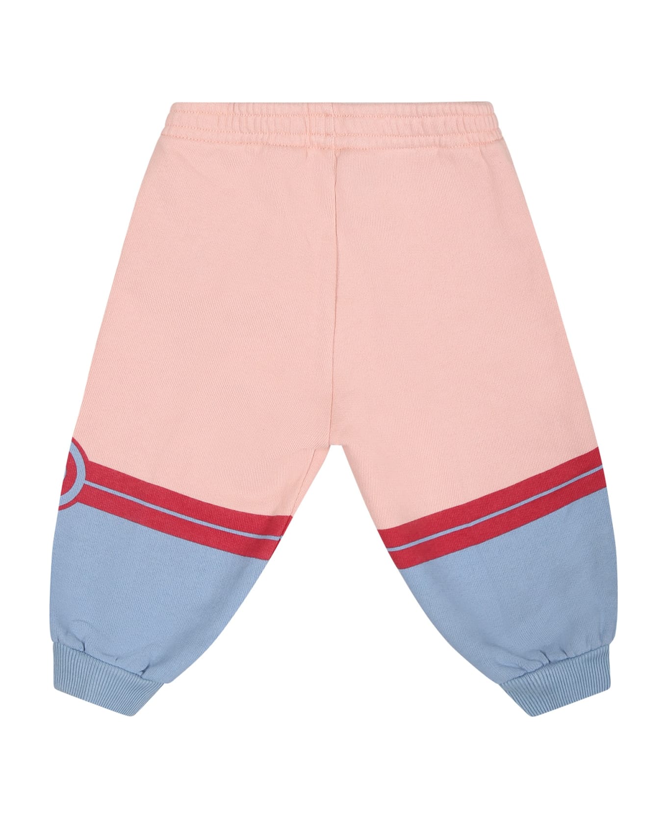Gucci Pink Trousers For Baby Girl With Print And Logo - Pink ボトムス