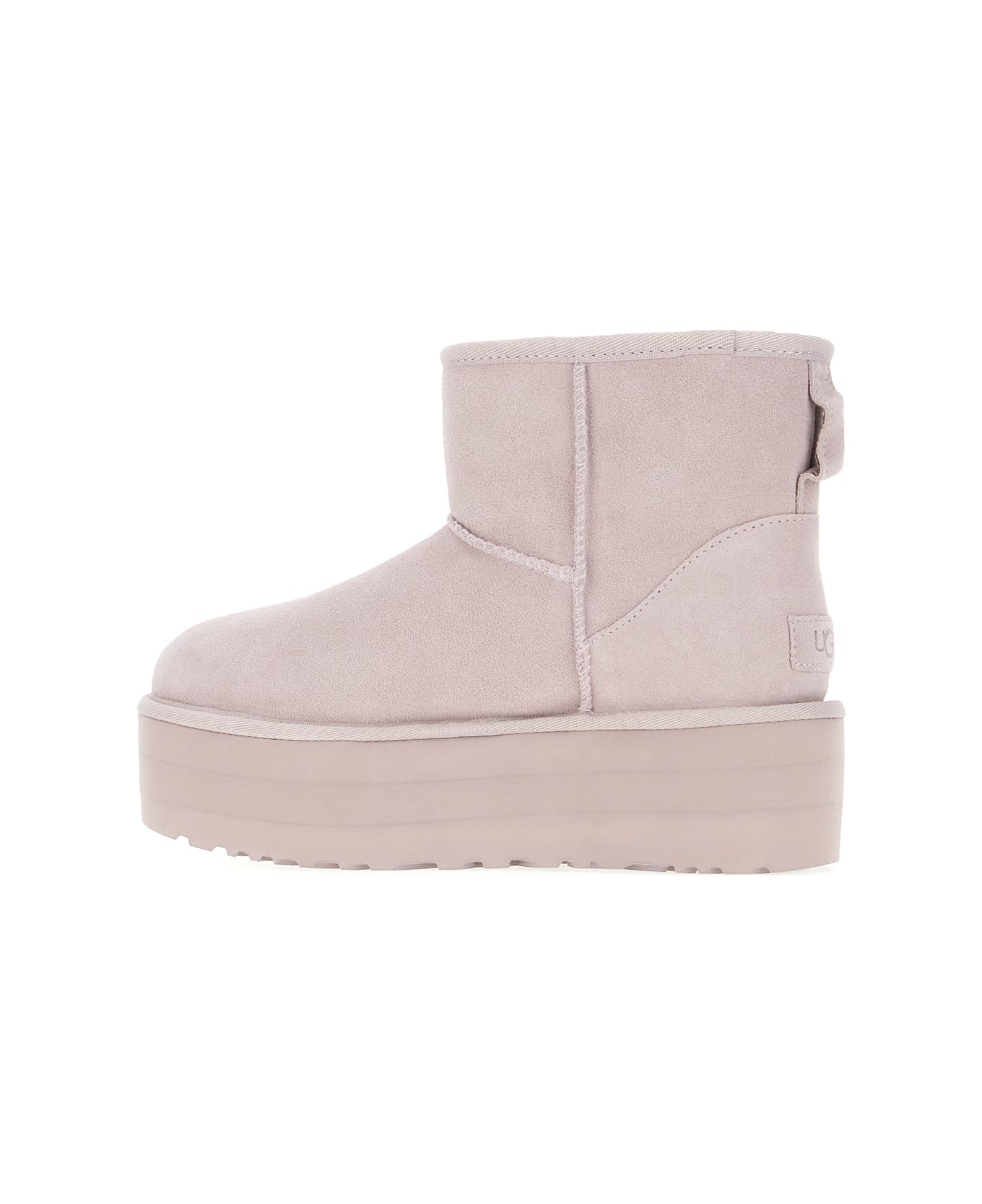 UGG Lilac Suede Classic Mini Ankle Boots - PALESMOKE